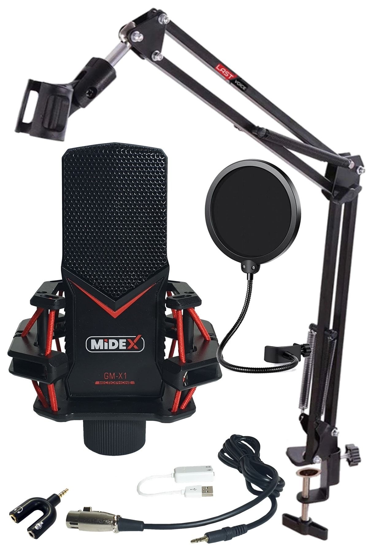 Midex Gmx1st Condenser Stüdyo Mikrofonu Pc Ve Telefon (STAND VE FİLTRELİ)