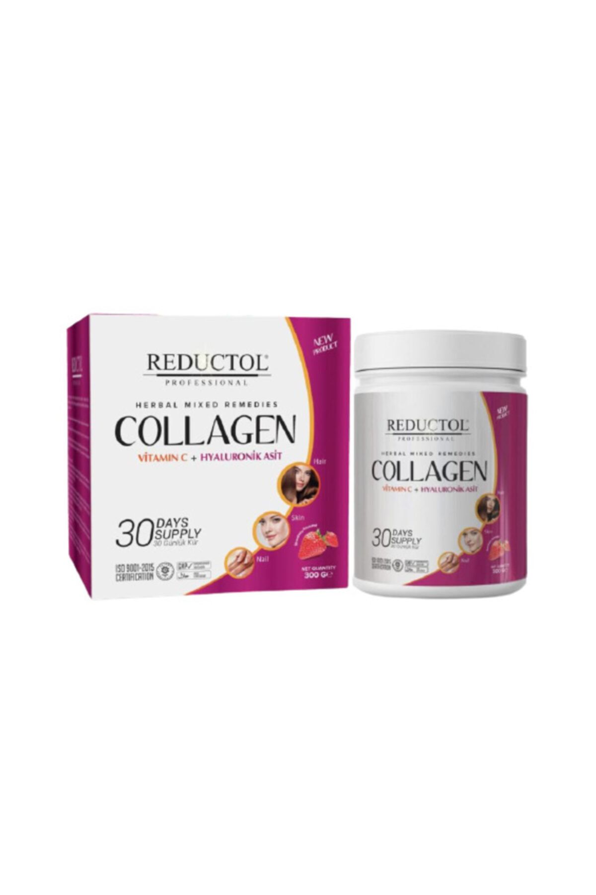 Reductol Collagen Powder Toz Kolajen C Vitamin Hyaluronik Asit