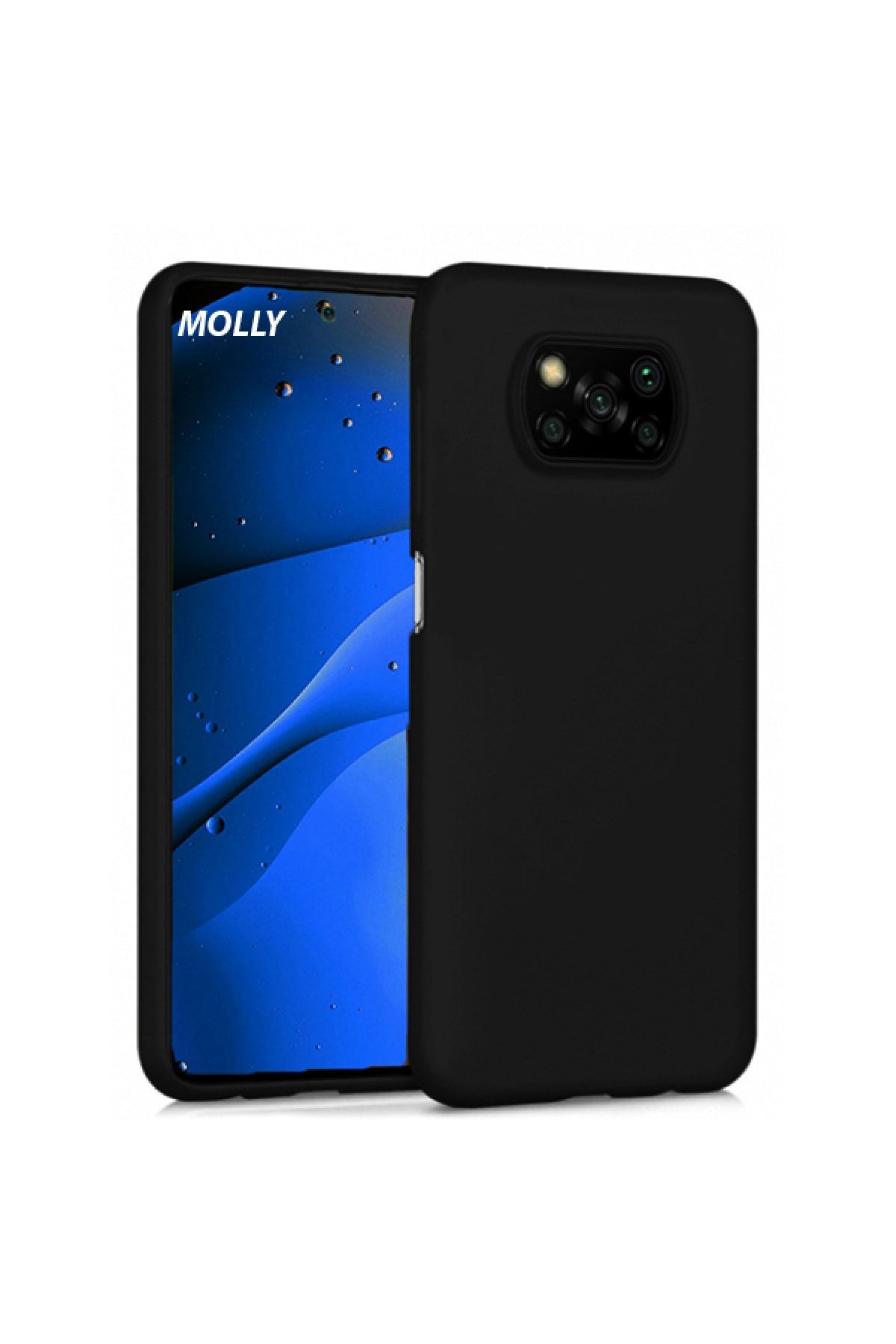 Molly Poco X3 Pro Uyumlu Siyah Mat Silikon Kılıf
