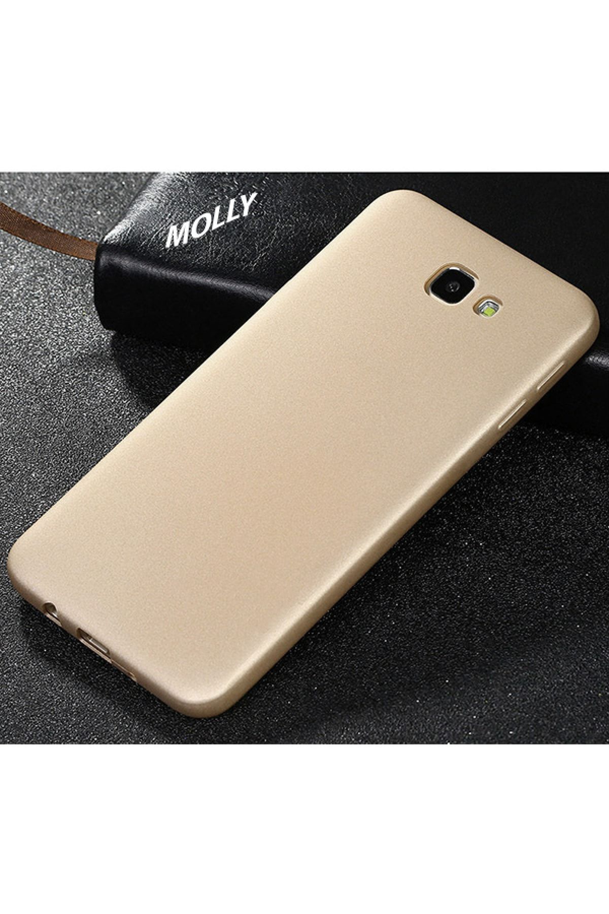 Molly Galaxy J7 Prime 2 Uyumlu Gold Mat Silikon Kılıf