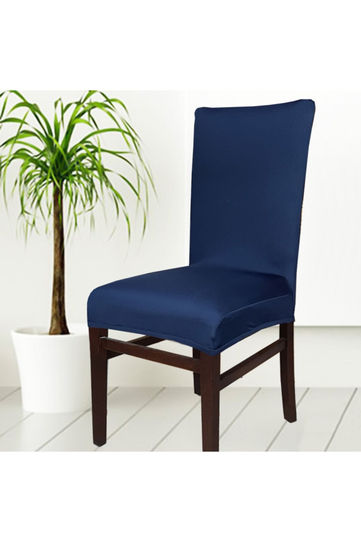 abeltrade Sandalye Kılıfı.kaliteli Mikro Kumaş Lacivert Rengi.standart Kare Sandalyelere Uygun. 1 Li