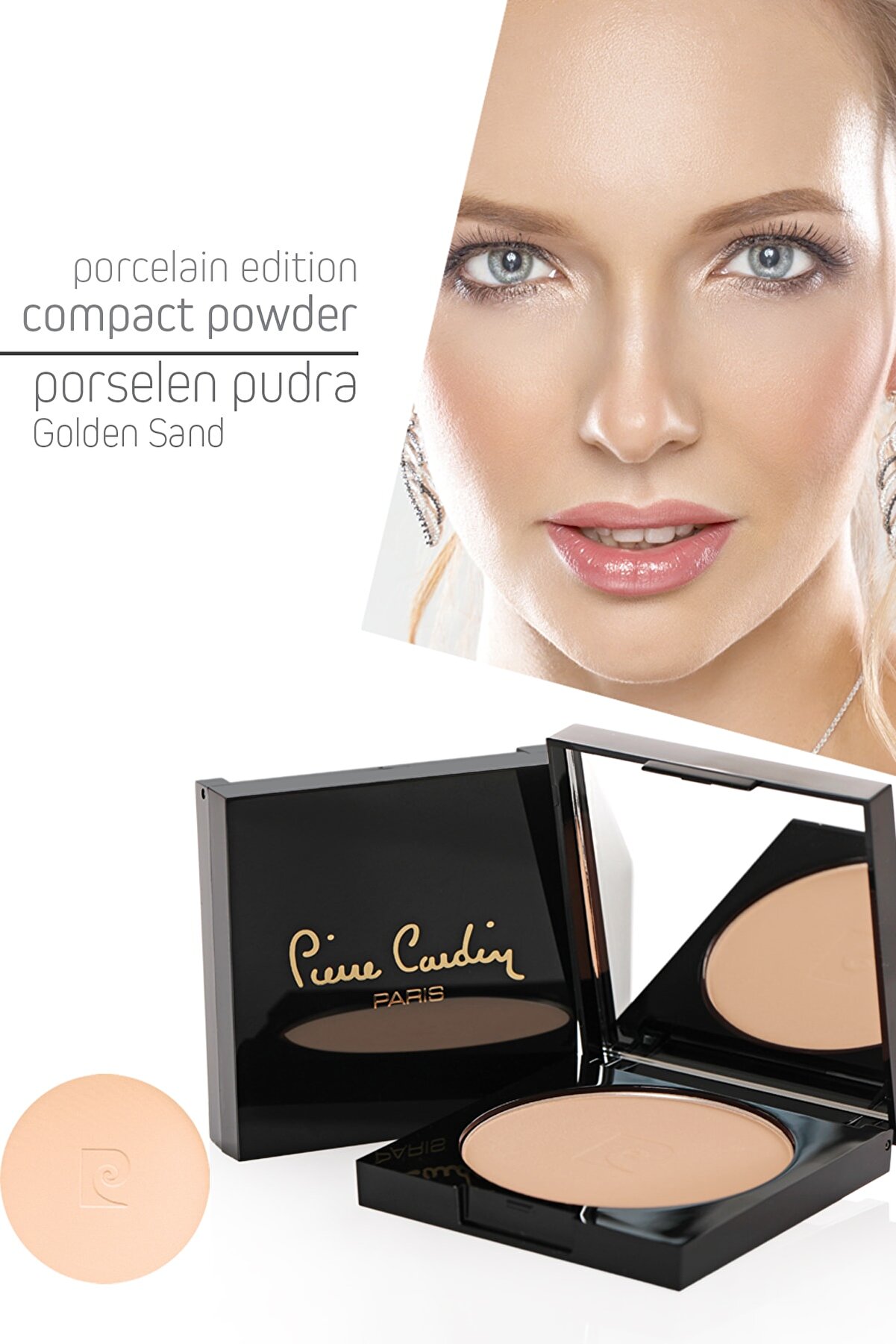 Pierre Cardin Pudra - Porcelain Edition Compact Powder Golden Sand 8680570466790