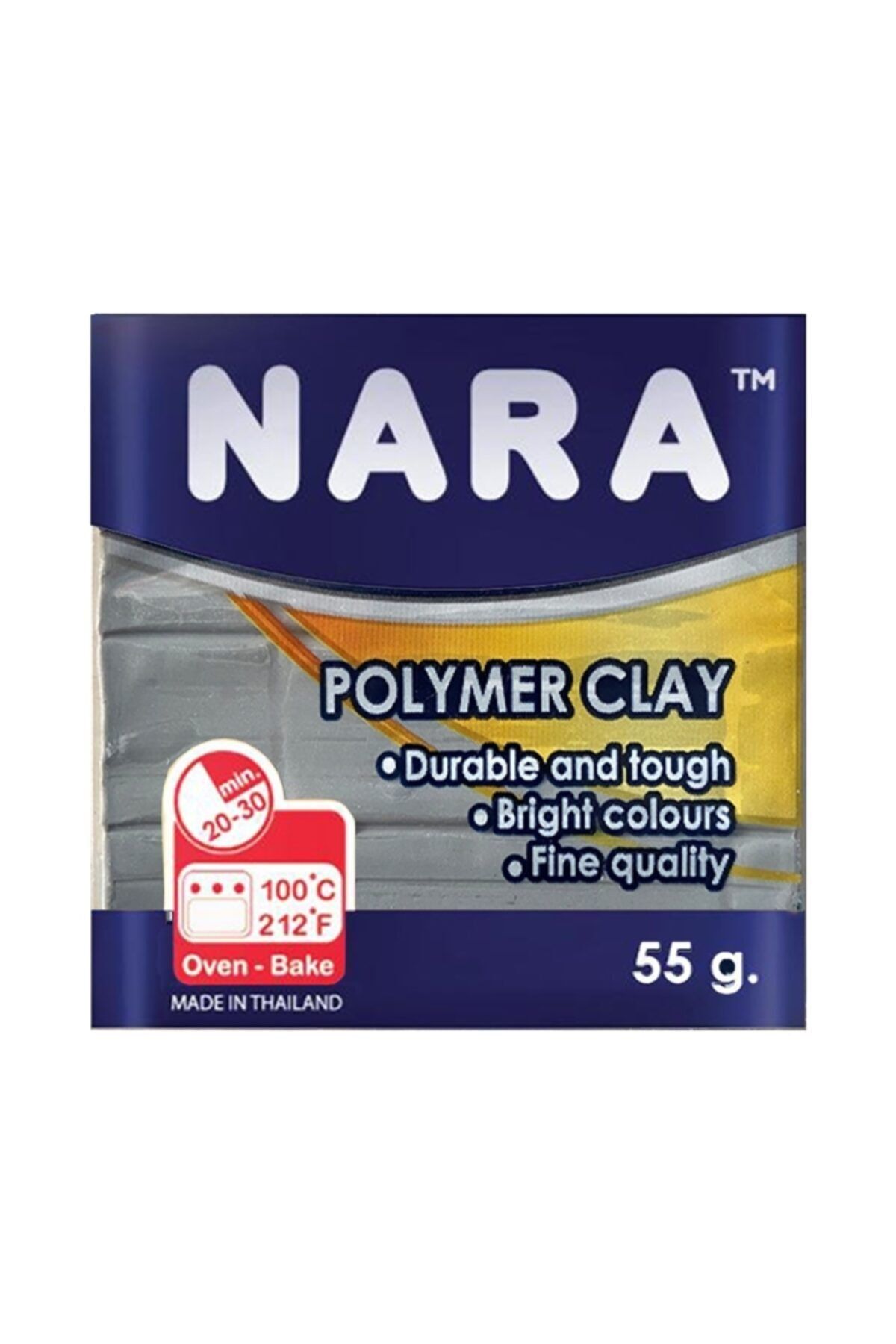 NARA Polimer Kil 55 Gram Metalik Gri-metallic Grey Polymer Clay Pm25 (proto Üreticisinden)