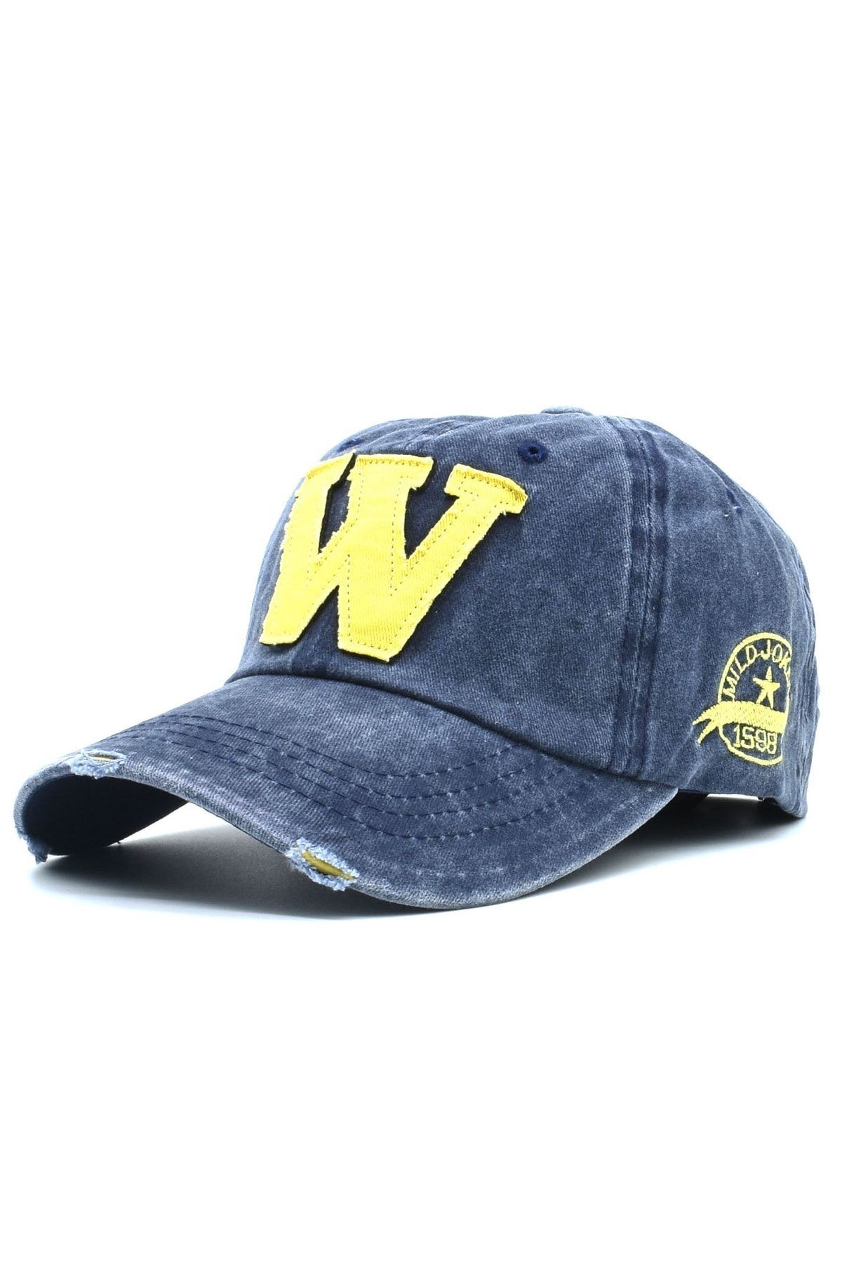 Orçun Özkarlıklı Eskitme Model Nakışlı Mavi W Logolu Şapka