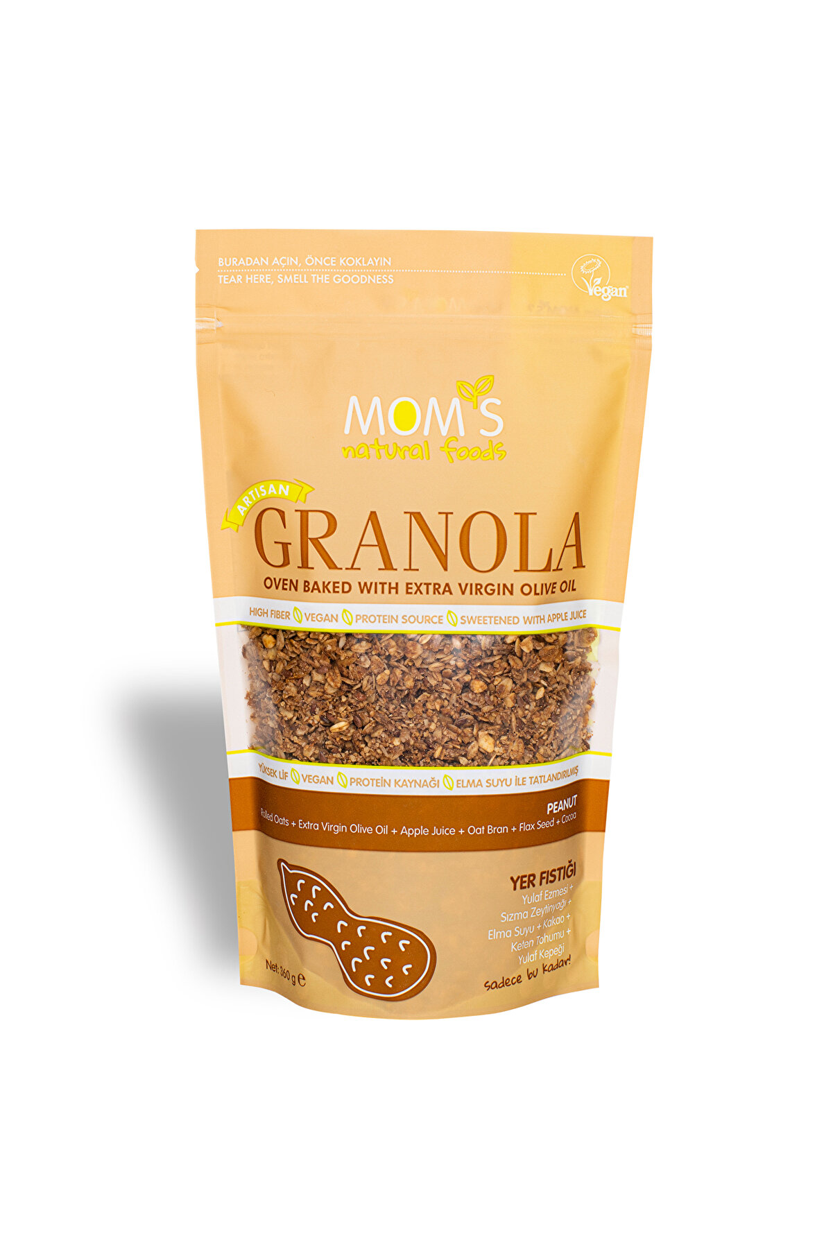 Mom's Natural Foods - Yer Fıstıklı Granola 360 G -