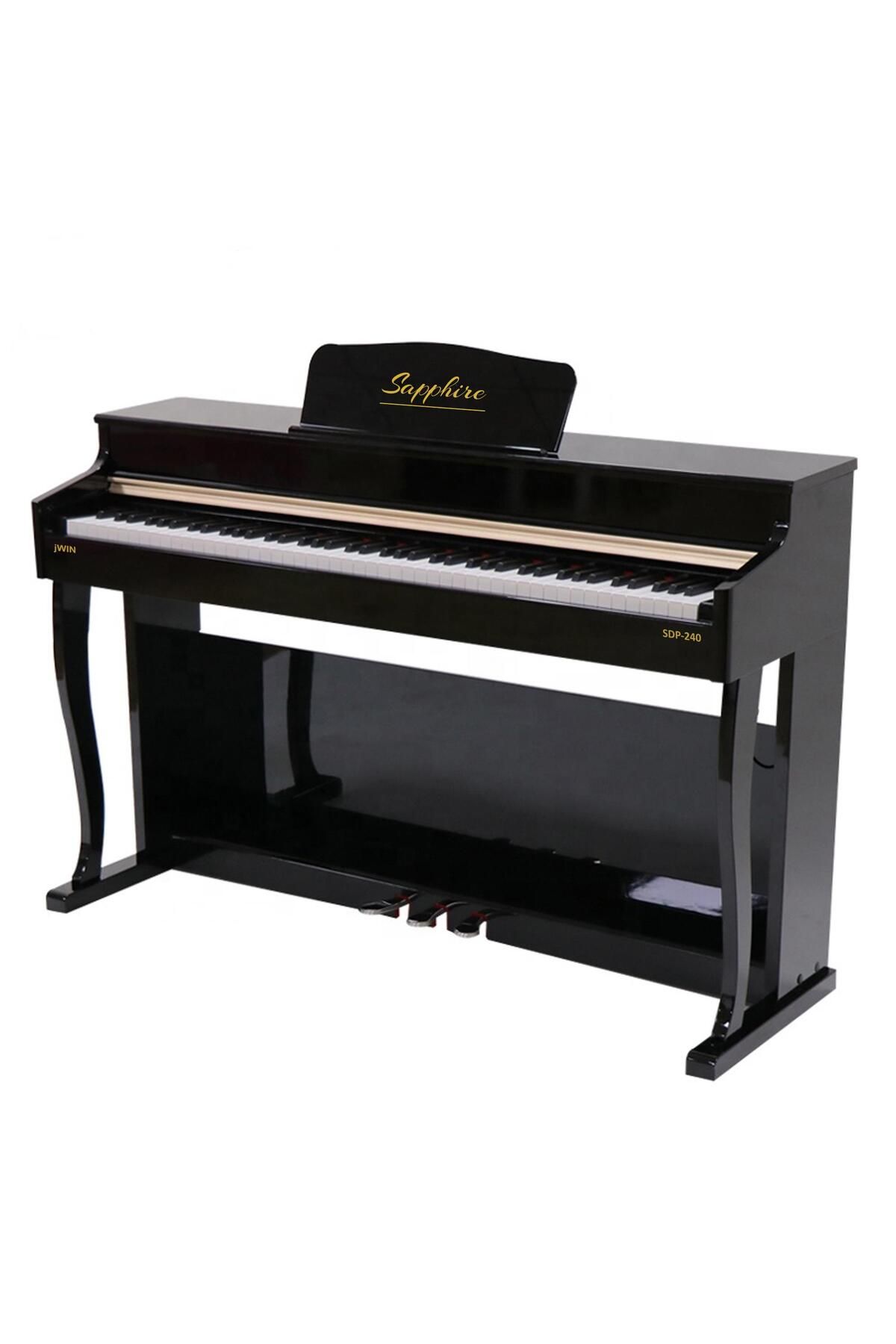 JWIN Sdp-240 Çekiç Aksiyonlu 88 Tuşlu Dijital Piyano - Siyah