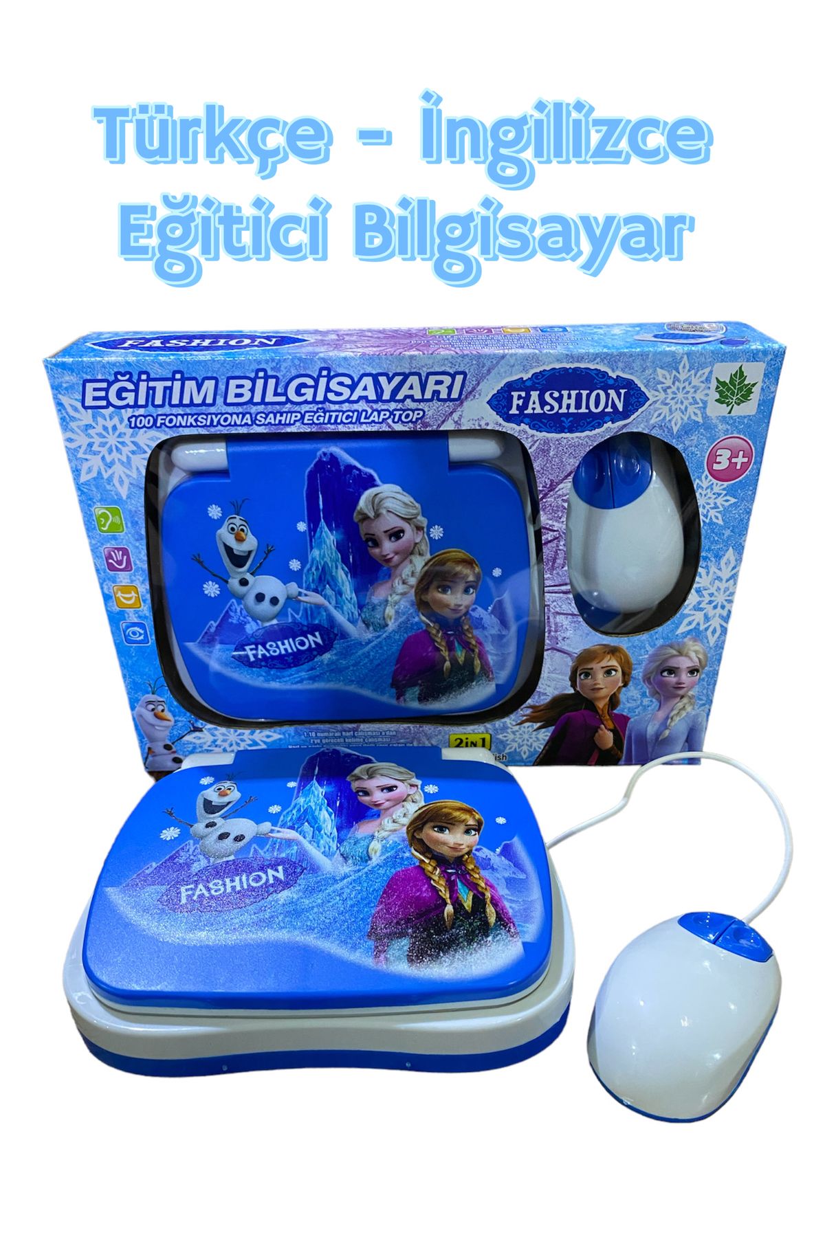 Genel Markalar Karlar Ülkesi Elsa Eğitici Oyuncak Bilgisayar Oyuncak Laptop Türkçe İngilizce 100 Fonksiyonlu