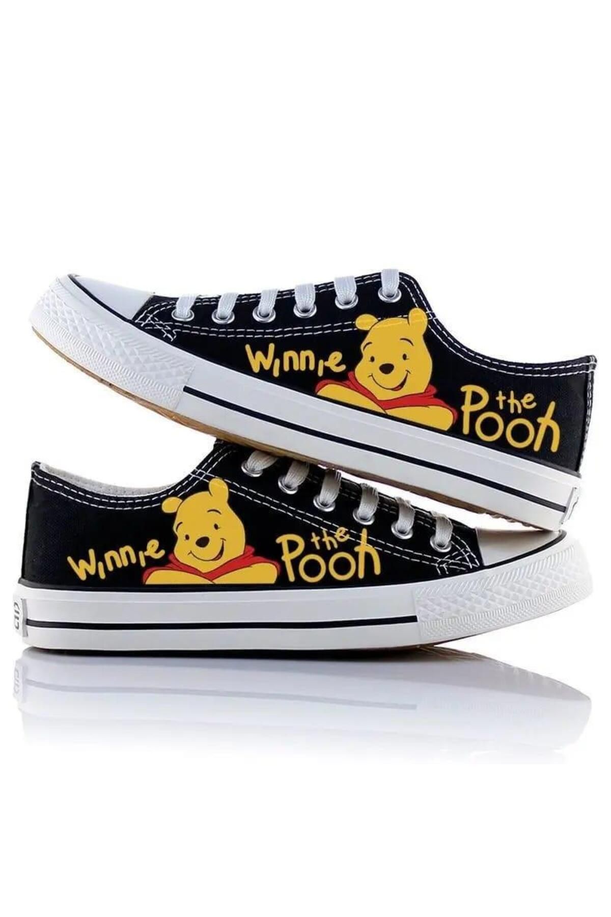 Touz Moda Winnie The Pooh Baskılı Unisex Kanvas Ayakkabı