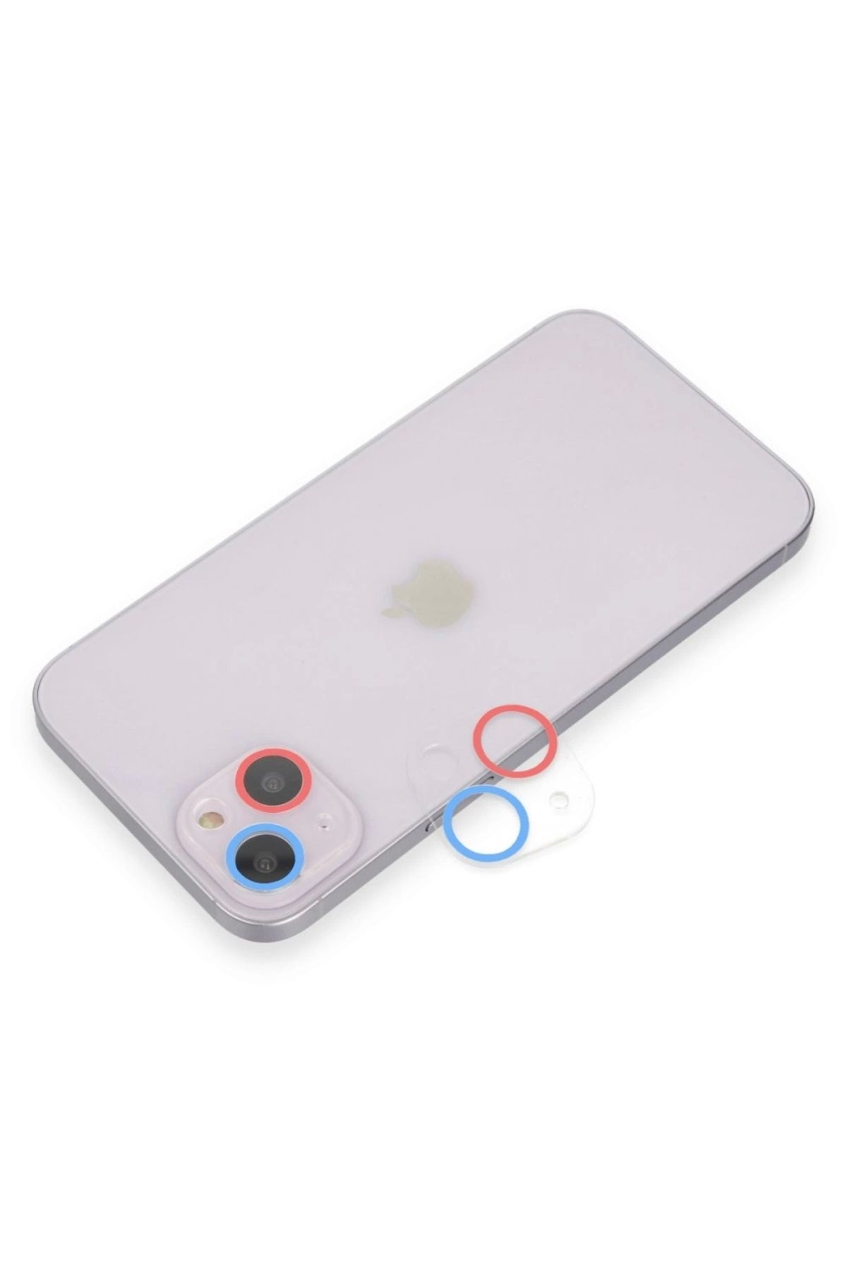 Lisinya İphone 13 Mini Renkli Kamera Lens Koruma Cam - Ürün Rengi : Yeşil-Pembe - Lisinya