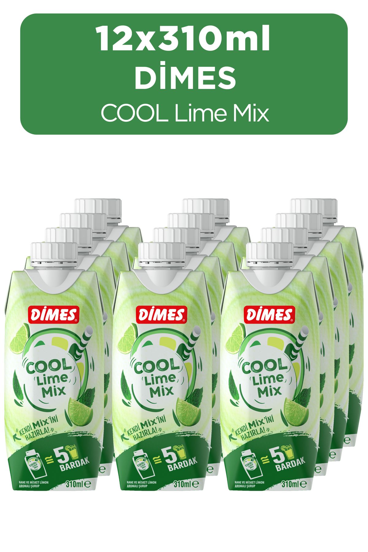 Dimes Cool Lime Mix 310 ml X 12 Adet