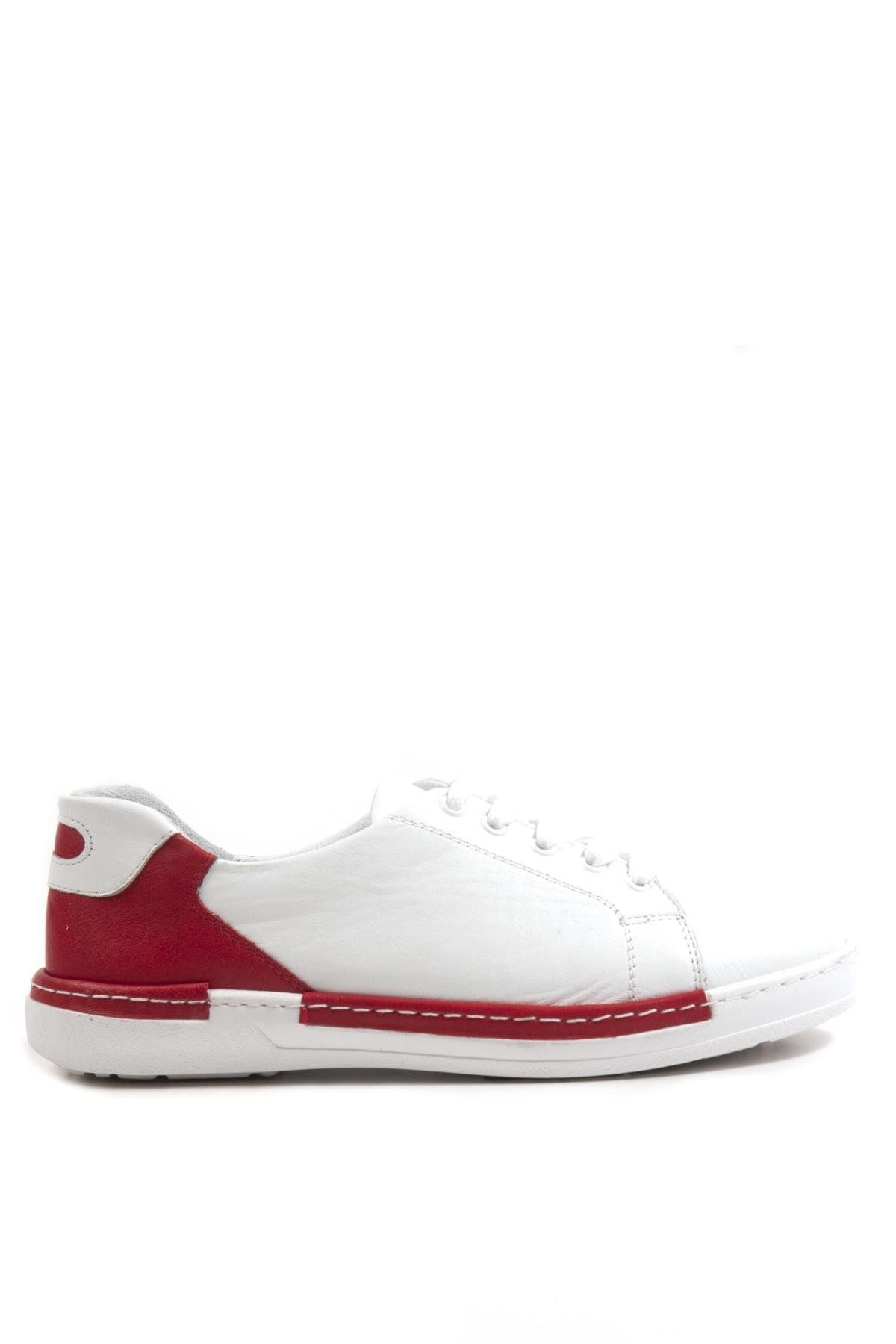 Bulldozer 231759 Beyaz Kırmızı Kadın Ayakkabı