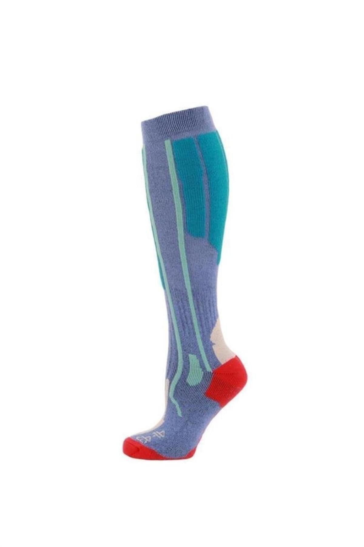 Panthzer Ski Socks Erkek Kayak Çorap Mavi/yeşil