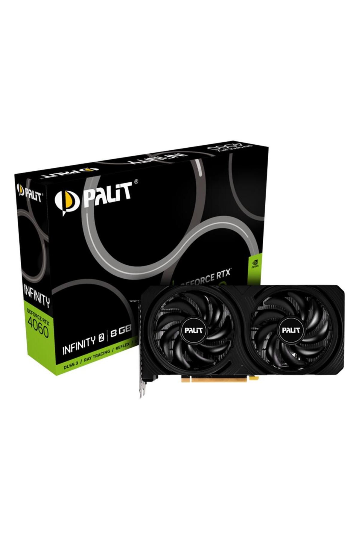 PALIT Nvidia GeForce RTX4060 INFINITY Dual 8GB 128Bit GDDR6 Ekran Kartı (NE64060019P1-1070L)