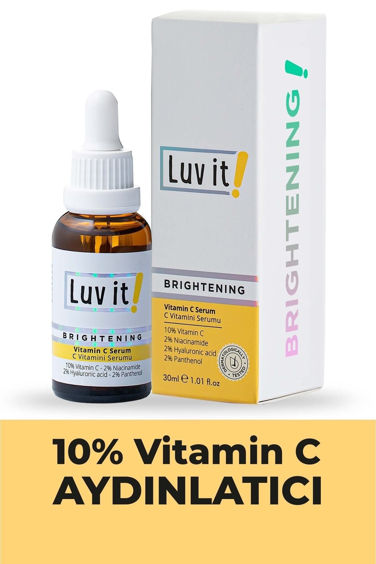 Luv it! Aydınlatıcı C Vitamini Serumu (vitamin C + Hyaluronic Acid + Panthenol + Niacinamide) 30 Ml