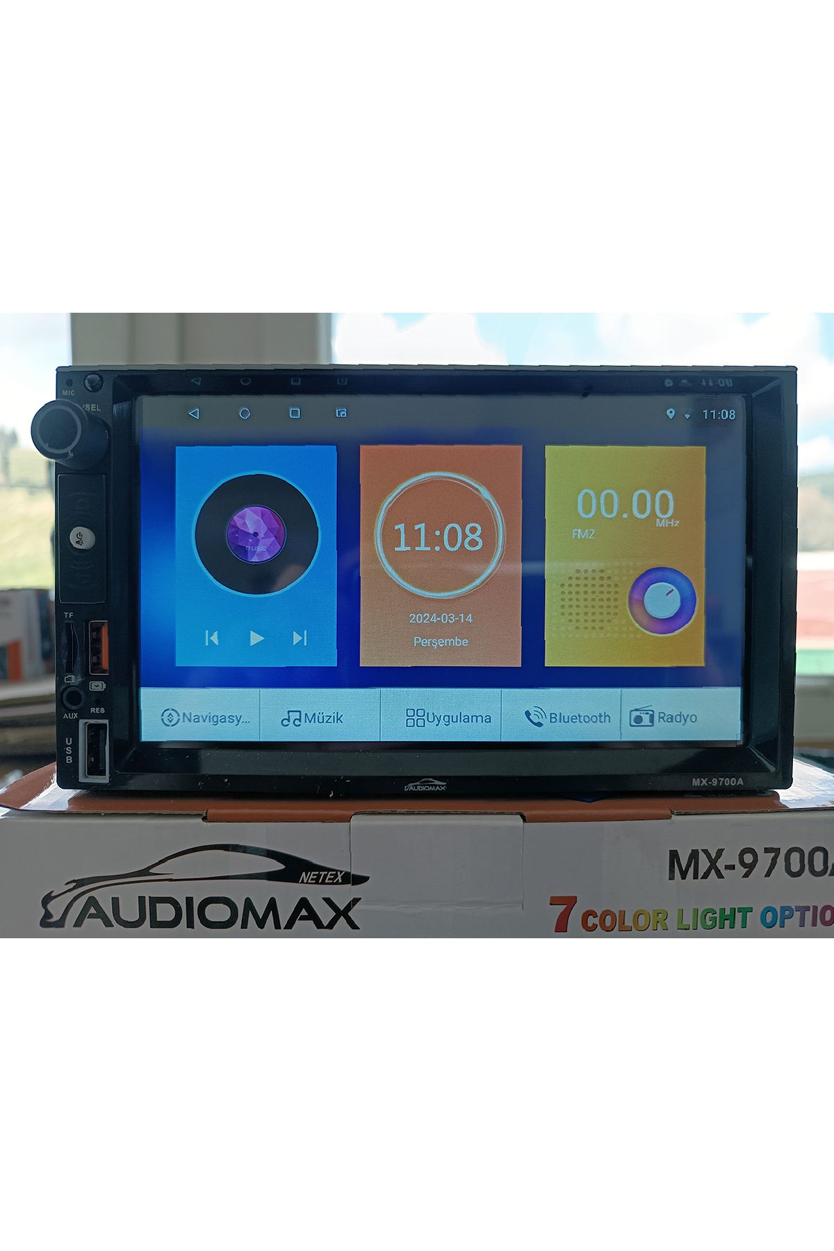Audiomax Audiomax MX-9700 Aşağı Yukarı Ayarlanan Android 12 Sürüm Ekranlı Teyp 2/32gb