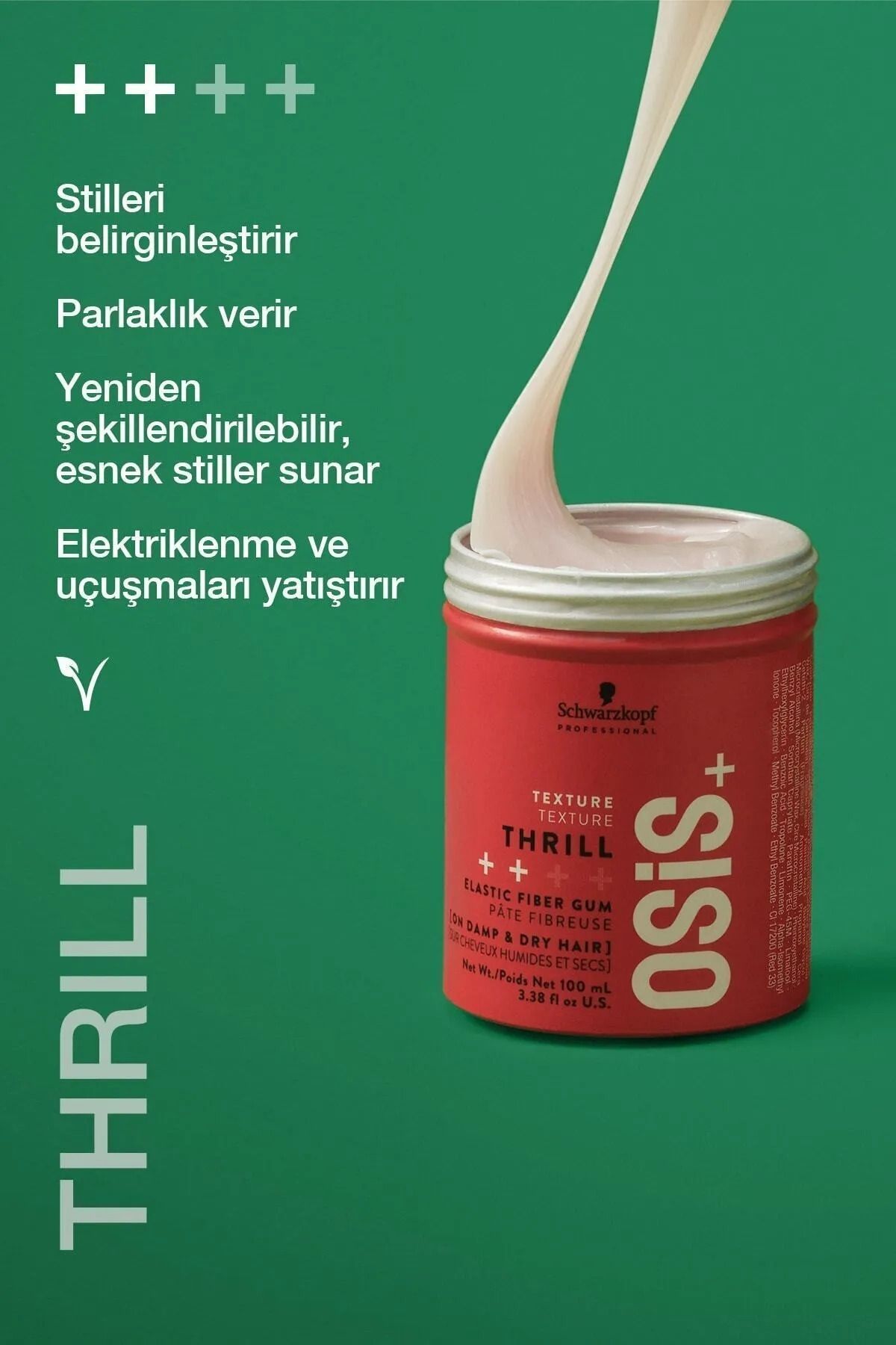Osis + Texture Thrill Elastic Fiber Lifli Saç Şekillendirici Gum -Güçlü Doku Kontrolü 100 ml