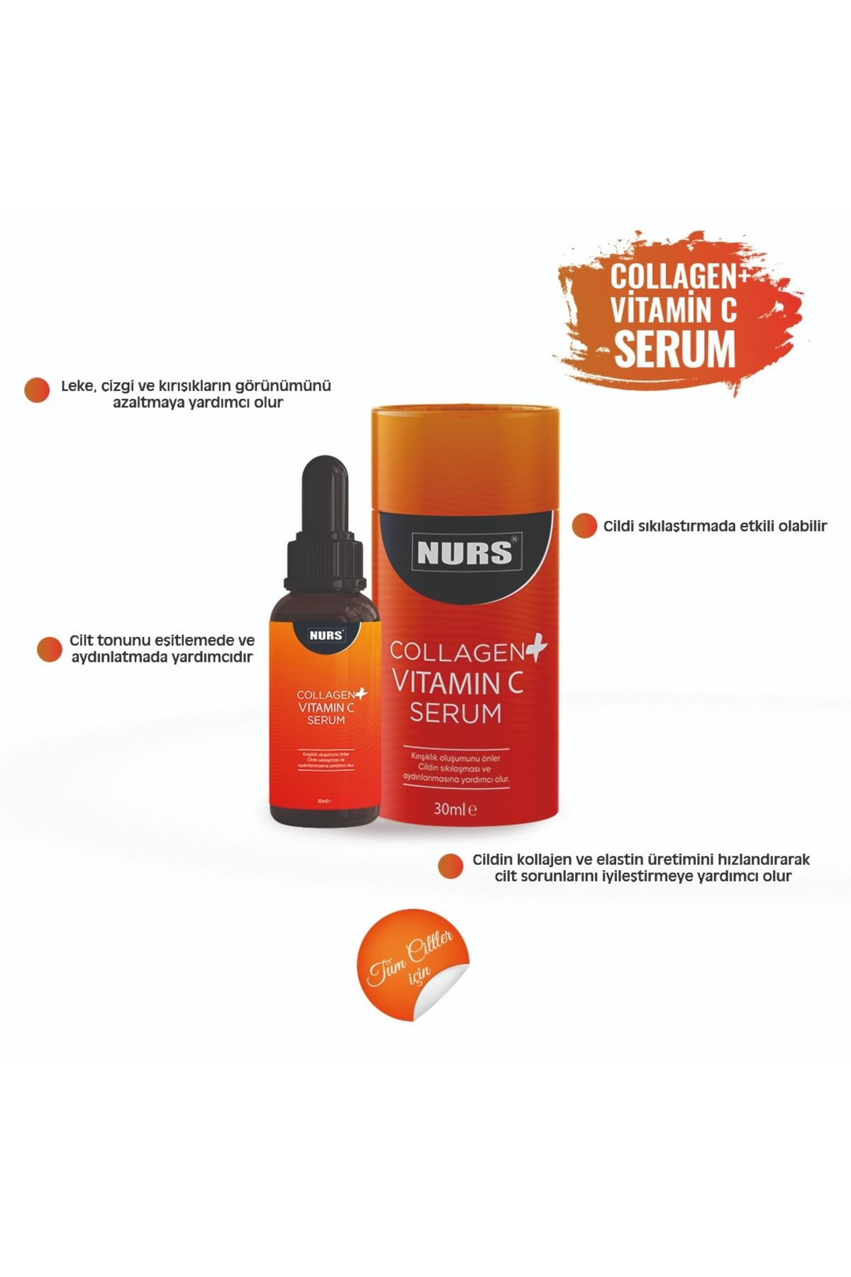 Nurs Collagen C Serum Yaşlanma Karşıtı Anti-aging Kolajen Serum 30 ml