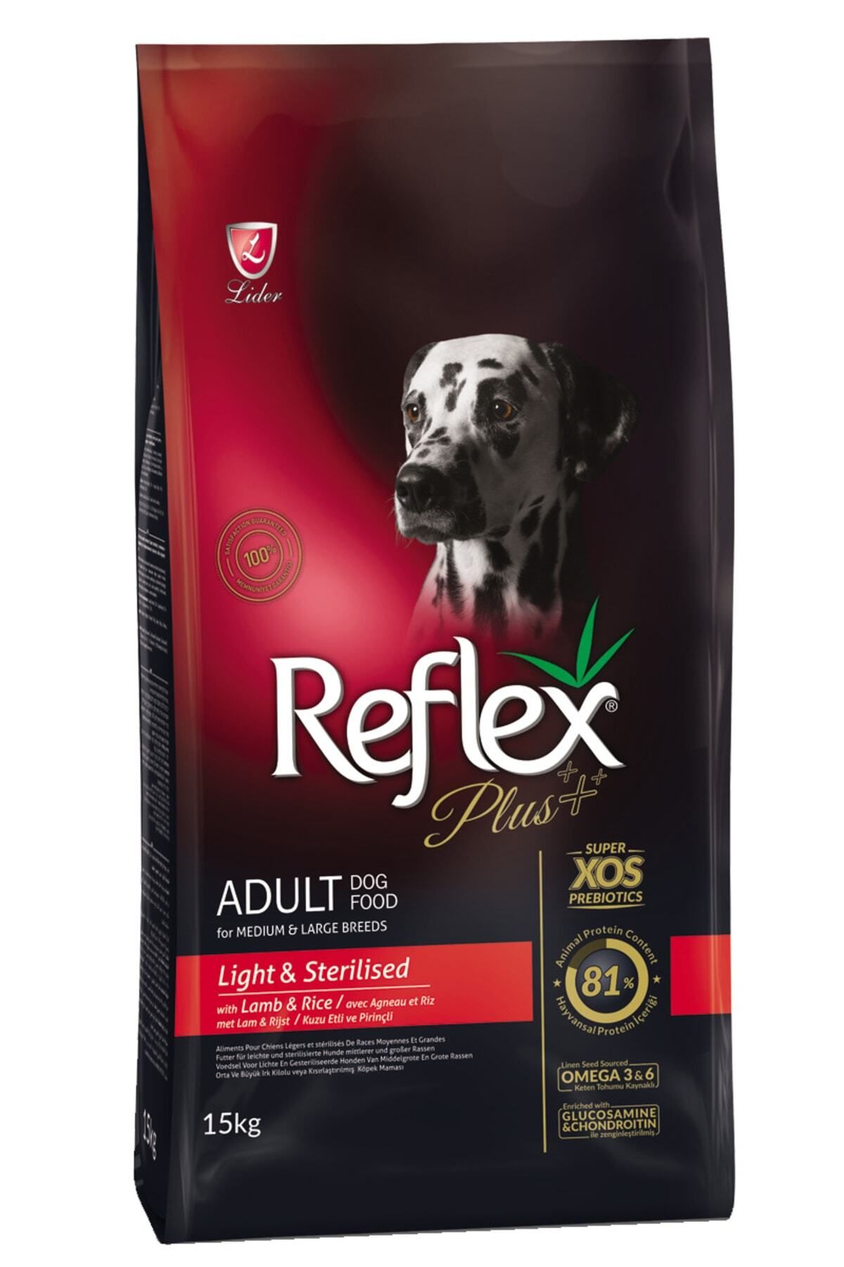 Reflex Plus Light Kısırlaştırılmış Orta & Büyük Irk Yetişkin Köpek Maması 15 Kg