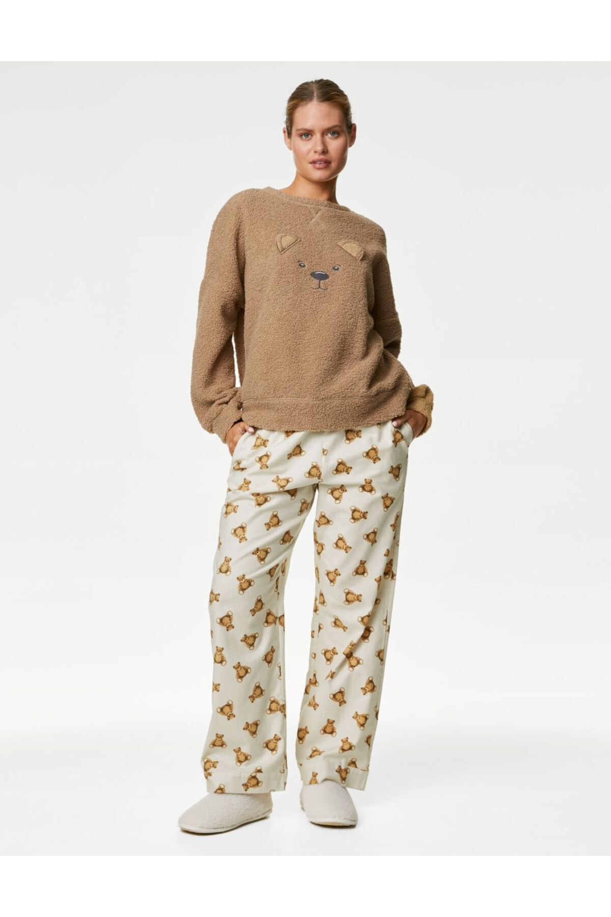 Marks & Spencer Spencer Bear™ Uzun Kollu Pijama Takımı