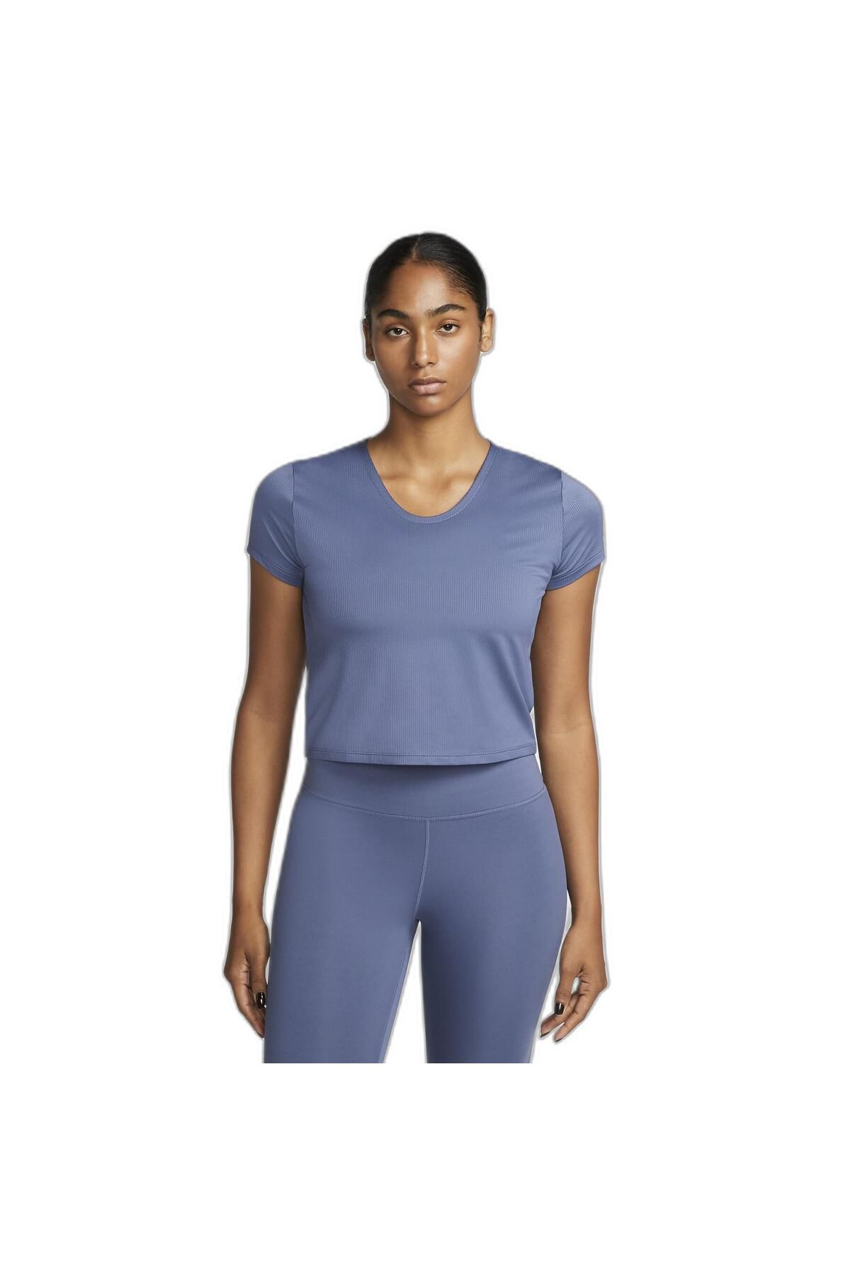 Nike Dri Fit Top Lacivert Kadın T-shirt DX0314-491