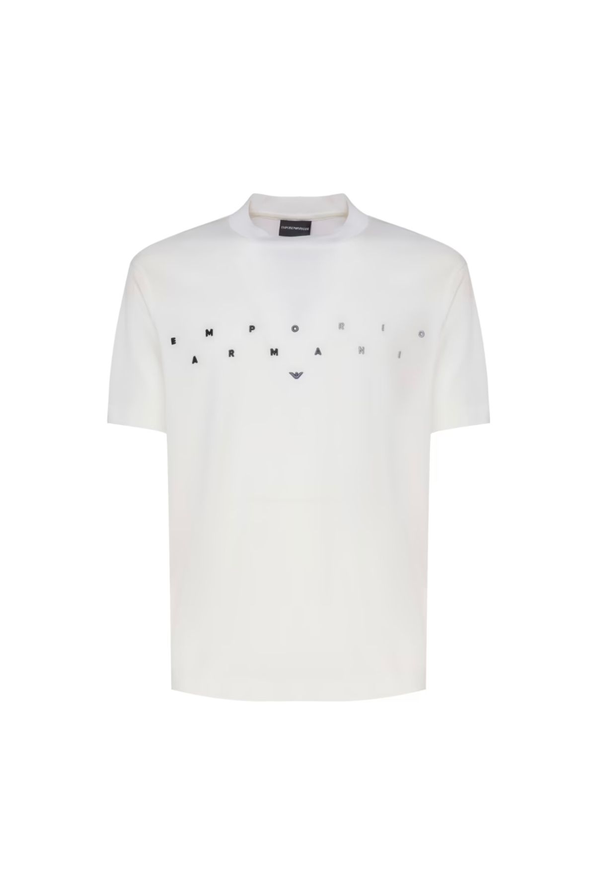 Emporio Armani Erkek Pamuklu Kısa Boy Rahat Kesim Günlük Beyaz T-Shirt 3D1TA2 1JUVZ-01B2
