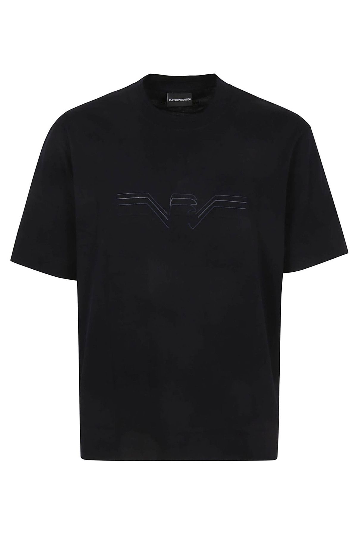 Emporio Armani Erkek Marka Logolu Organik Pamuklu Kısa Kollu Lacivert T-Shirt 3D1T89 1JWZZ-0920