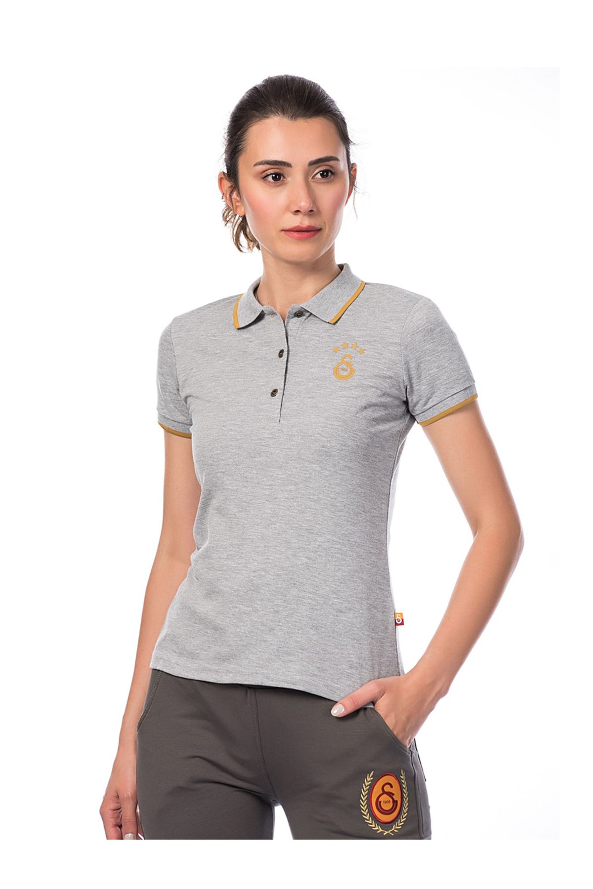 Galatasaray Galatasaray Kadın Grimelanj Polo Yaka T-Shirt - Y023-K80146