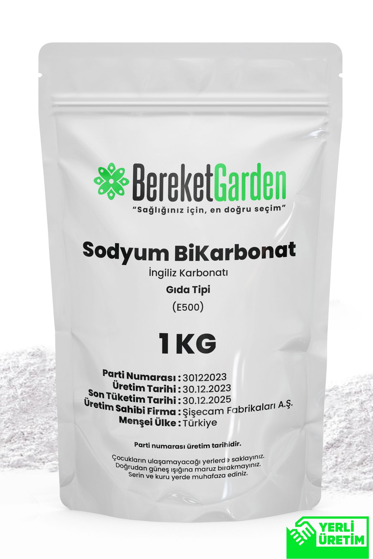 BereketGarden Sodyum Bikarbonat 1 Kg - Ingiliz Karbonatı (gıda Tipi)