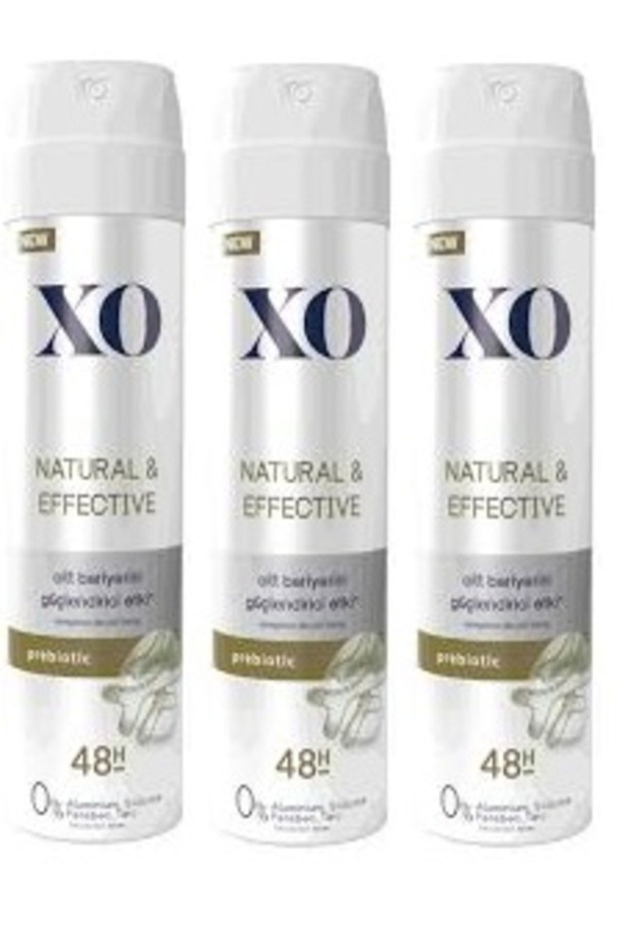 Xo DEODORANT 150 ML NATURAL X 3 ADET