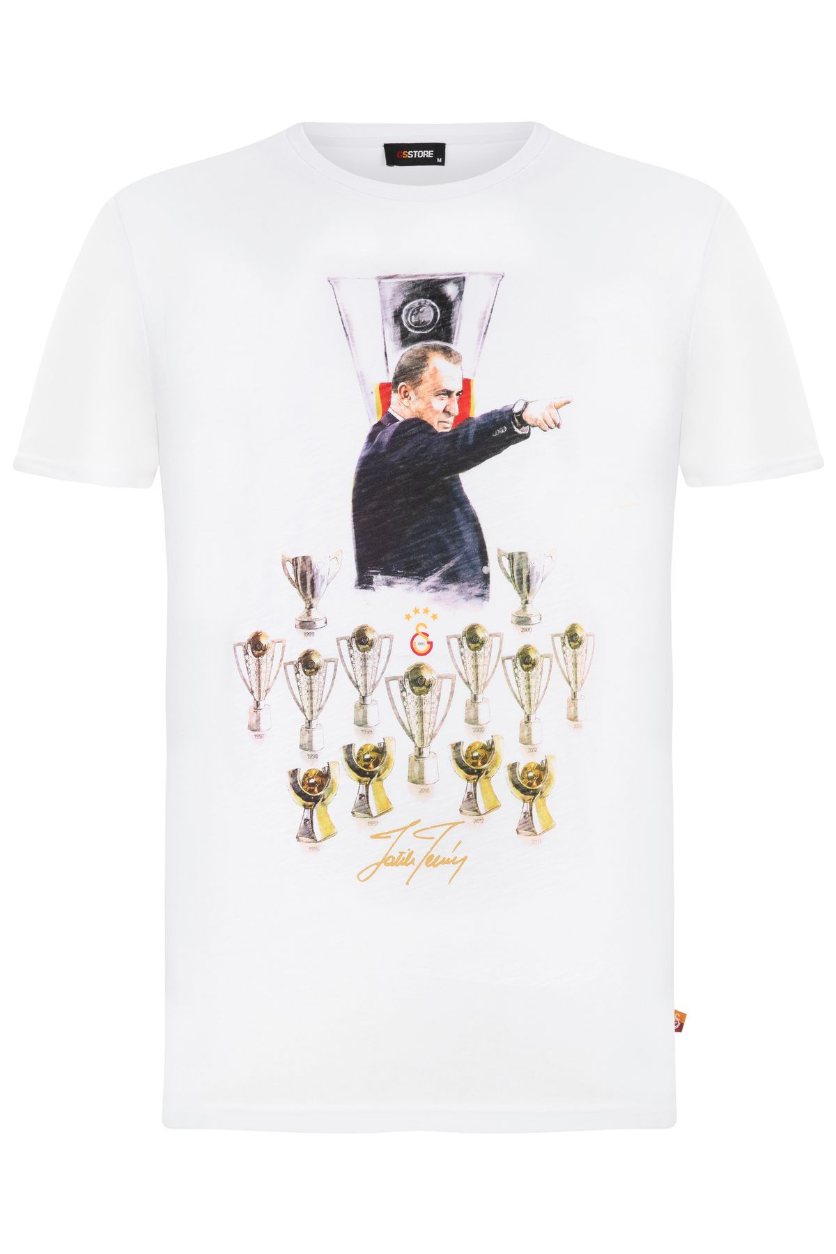 Galatasaray E90197 Fatih Terim Ve Kupalar T-shirt
