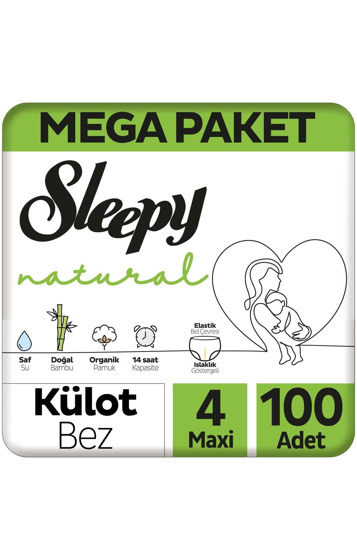Sleepy Natural Külot Bez 4 Numara Maxi Mega Fırsat Paketi 100 Adet