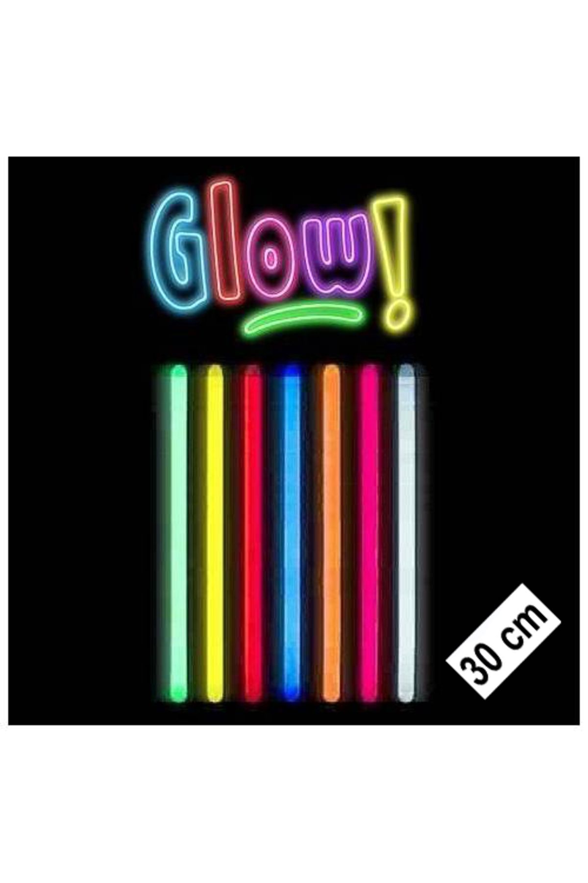 Genel Markalar Karanlıkta Parlayan Fosforlu Glow Stick Kalın Çubuk 30 Cm 1 Adet