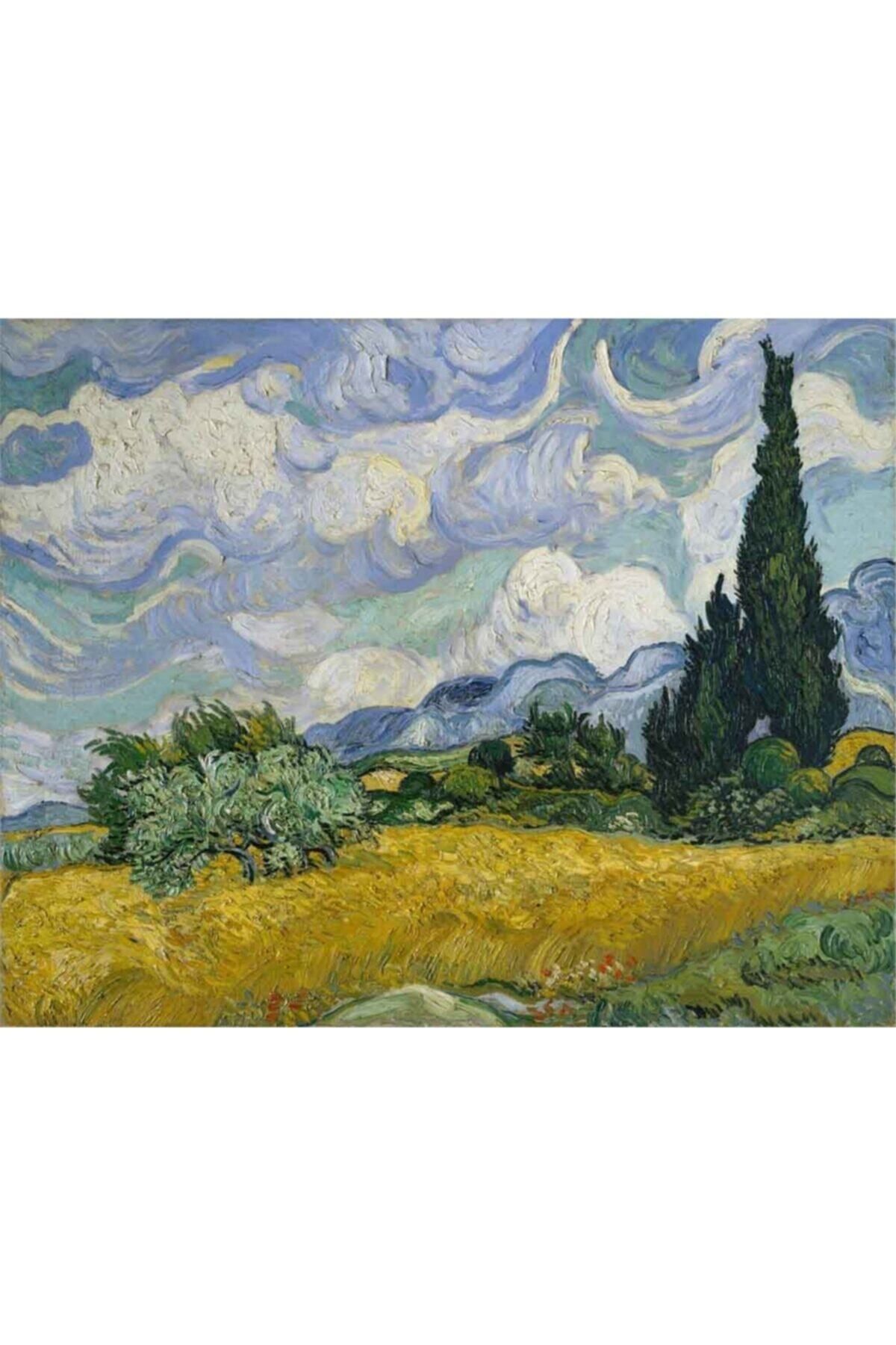 MOVAS Sanat Vincent Van Gogh - Selviler | Elmas Mozaik Tablo | Mozaik Puzzle | 57x45 | E20202442m