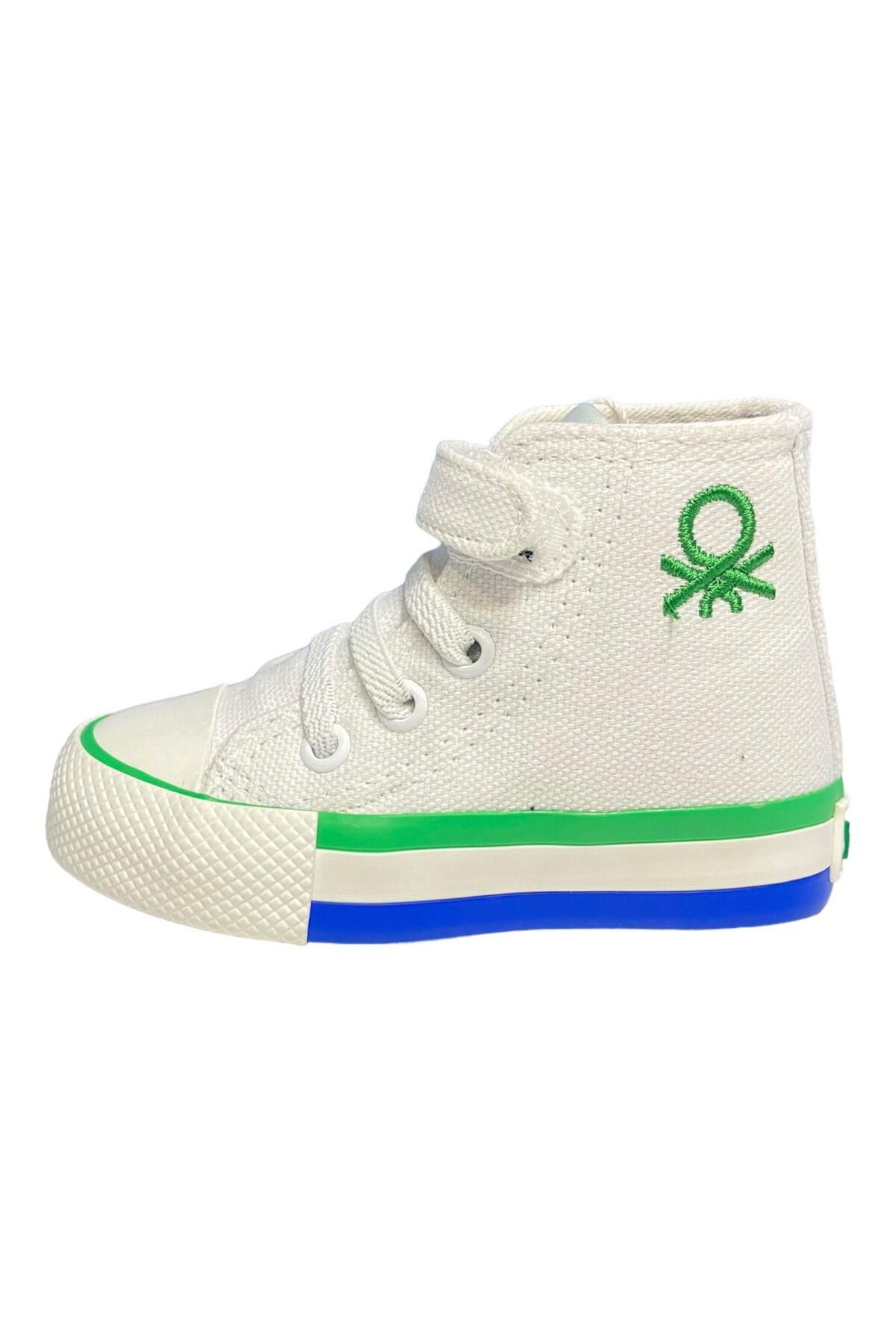 Benetton Bebe Beyaz Yeşil Çocuk Spor Ayakkabı