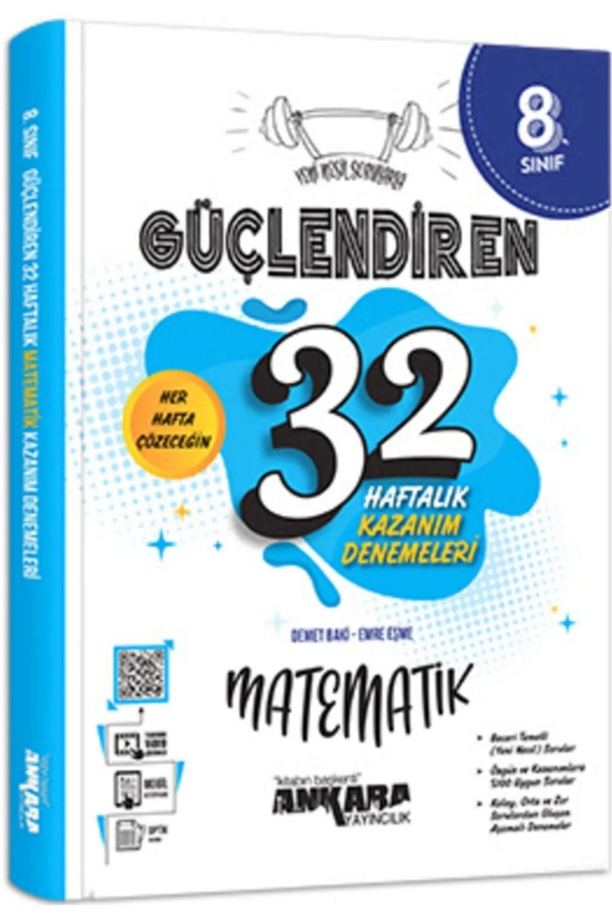 Ankara Yayıncılık 8. Sınıf Güçlendiren 32 Haftalık Matematik Kazanım Denemeleri