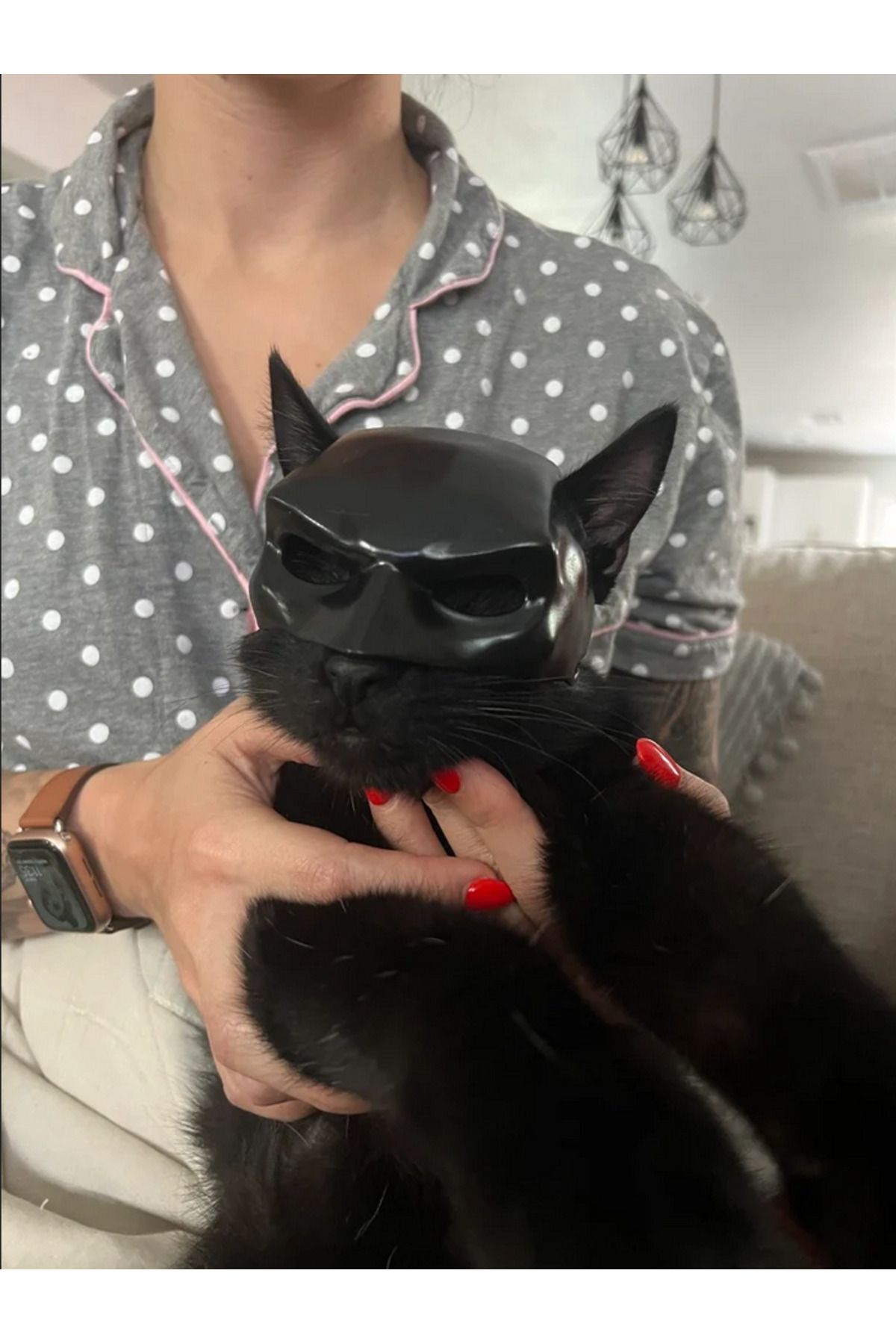 is3Dye CatMan Batman Kedi Maskesi Evcil Hayvan Şapkası Pet Aksesuarları