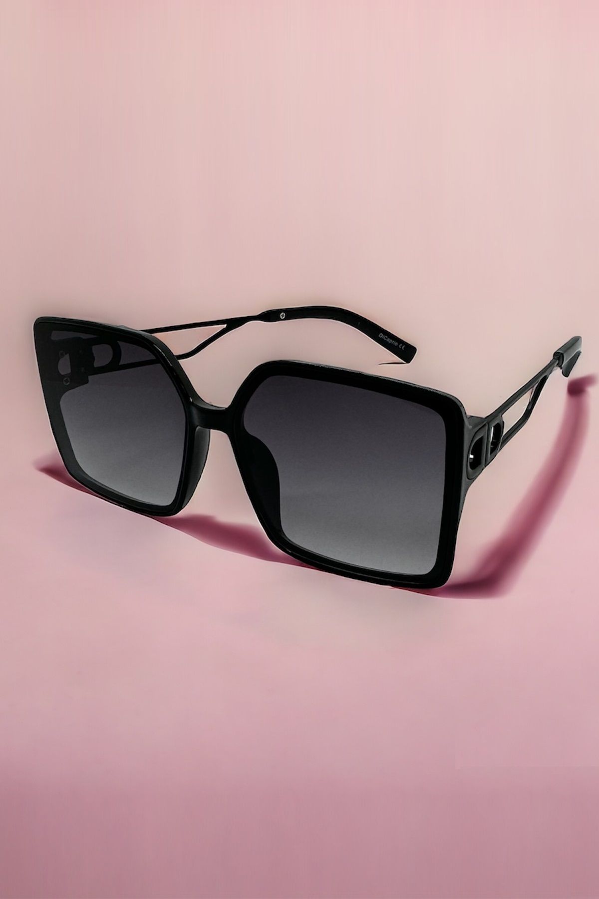 Di Caprio Siyah Büyük Kare Model Kadın Güneş Gözlüğü