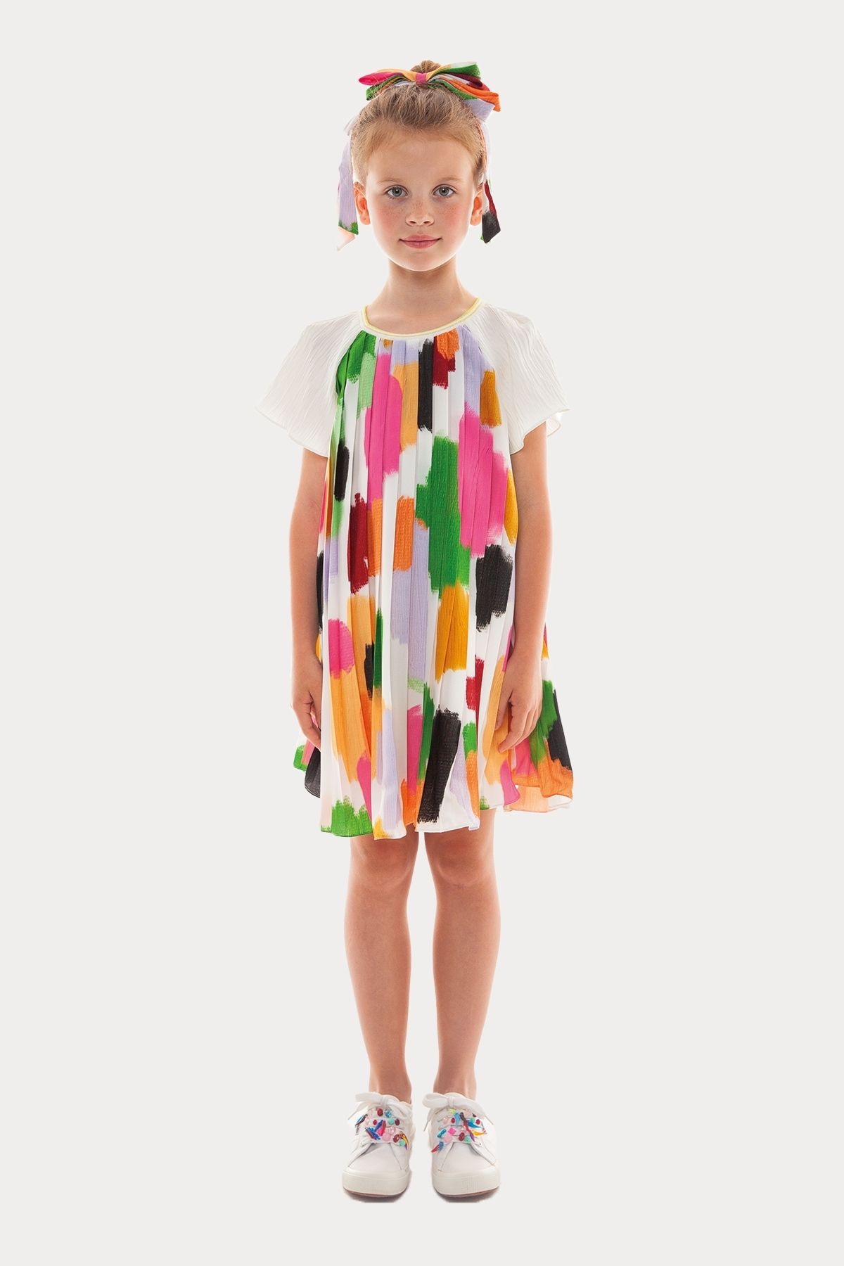 Lia Lea Kız Çocuk Desenli Elbise