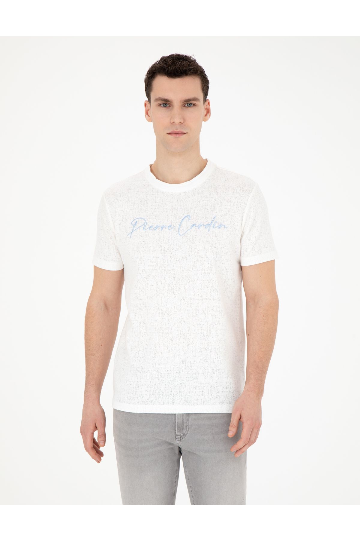 Pierre Cardin Erkek Beyaz Slim Fit Tişört 1857540
