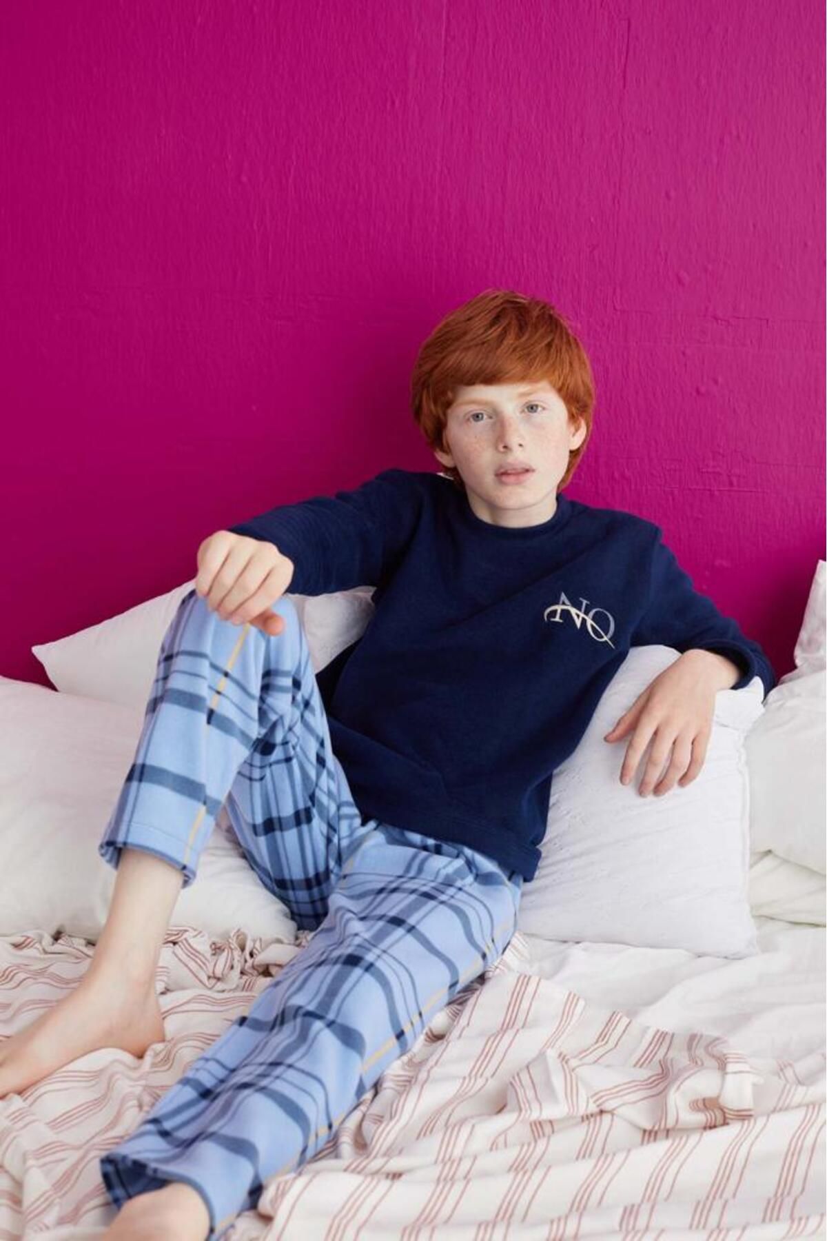 TOFİSA Erkek Çocuk Mavi Pijama Takımı - 23929