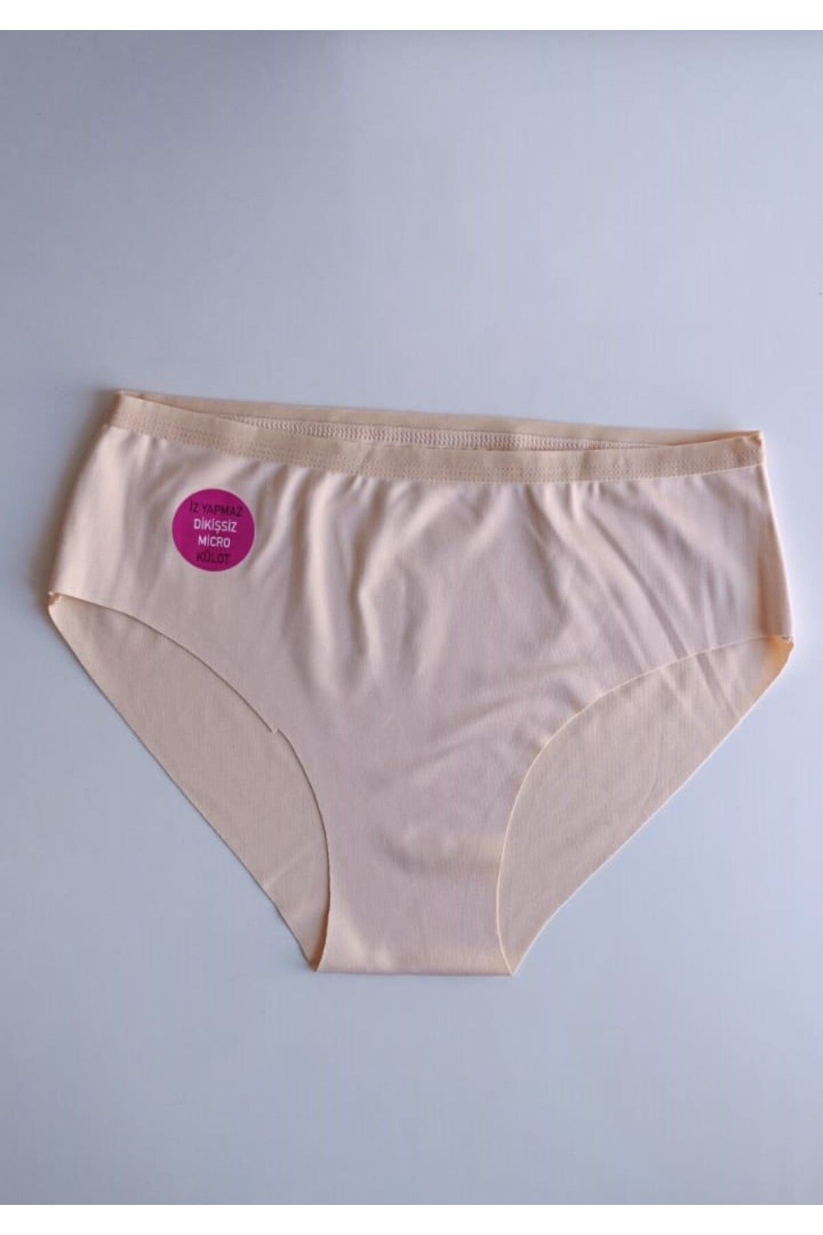 Dondeza Beli Lastikli Kadın Normal Bel Dikişsiz Külot İz Yapmayan Yumuşak Mikro Kumaş Bikini Külot XL