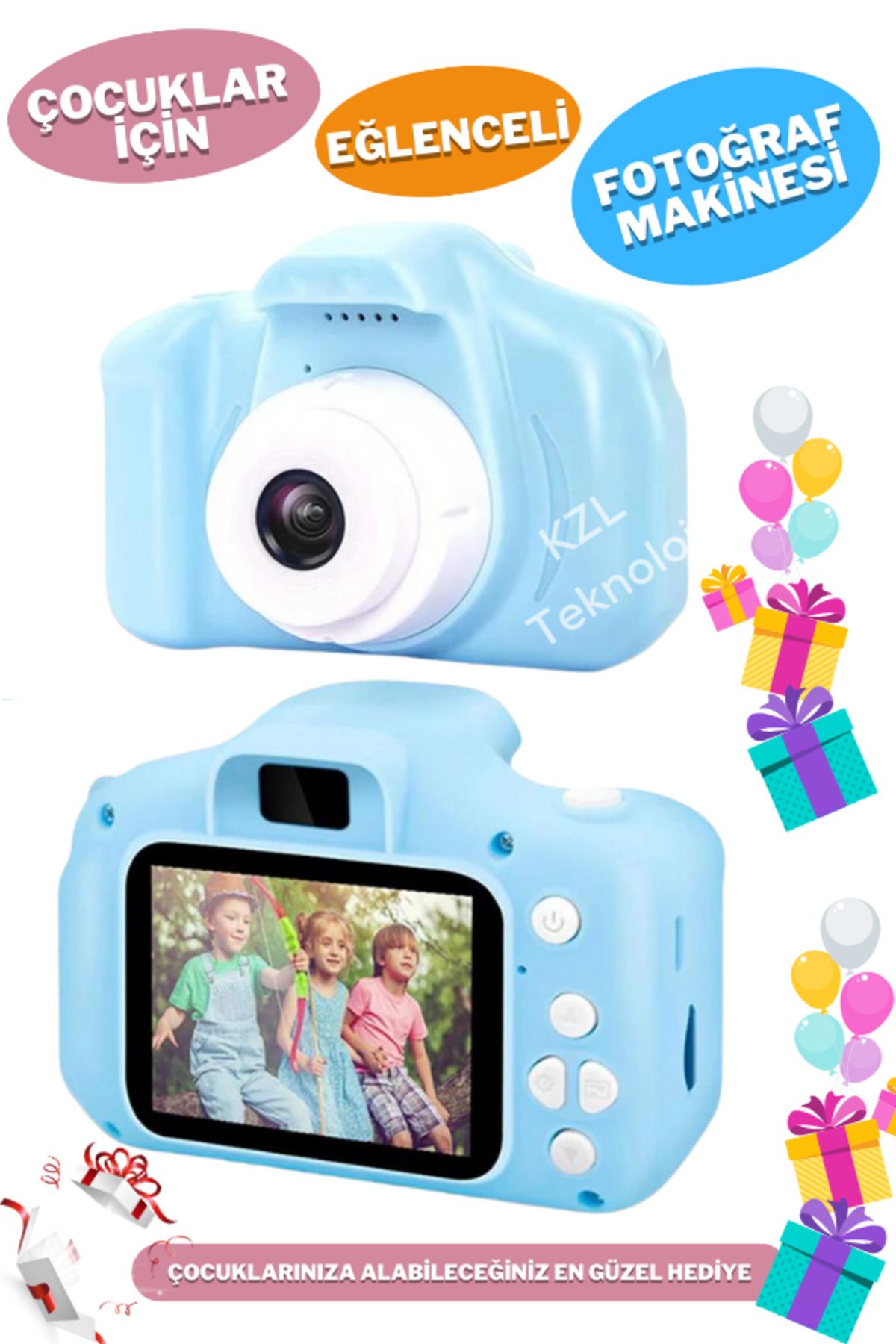 Maybax Çocuk Dijital Fotoğraf Makinesi 1080p HD Mini Kamera Fotoğraf Video Oyun