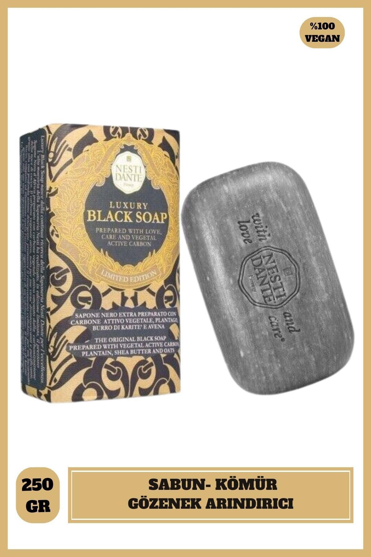 Nesti Dante Sabun Luxury Black Gözenek Arındırıcı Karbon Bakım Vegan Bakım 250 Gr