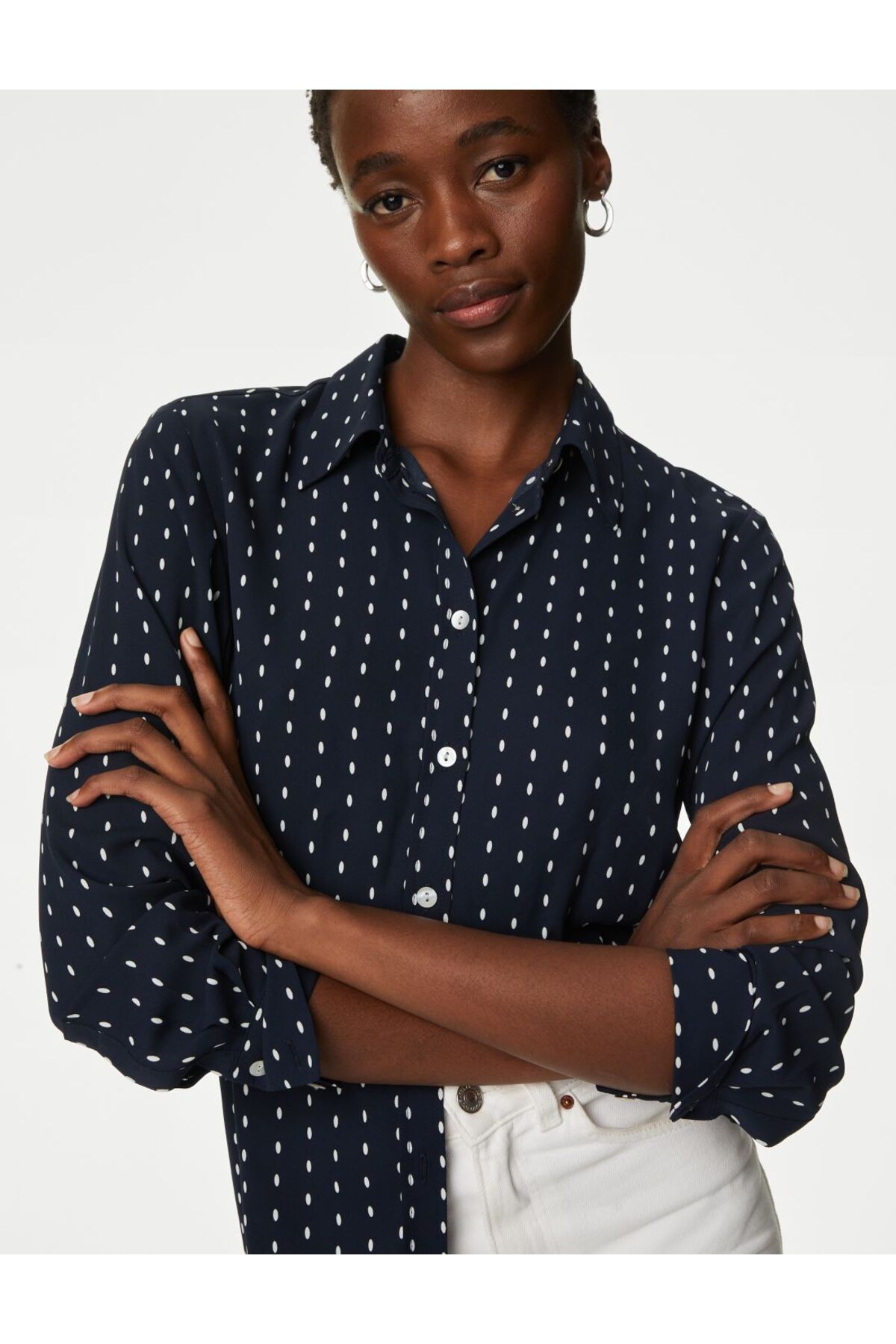 Marks & Spencer Uzun Kollu Desenli Gömlek