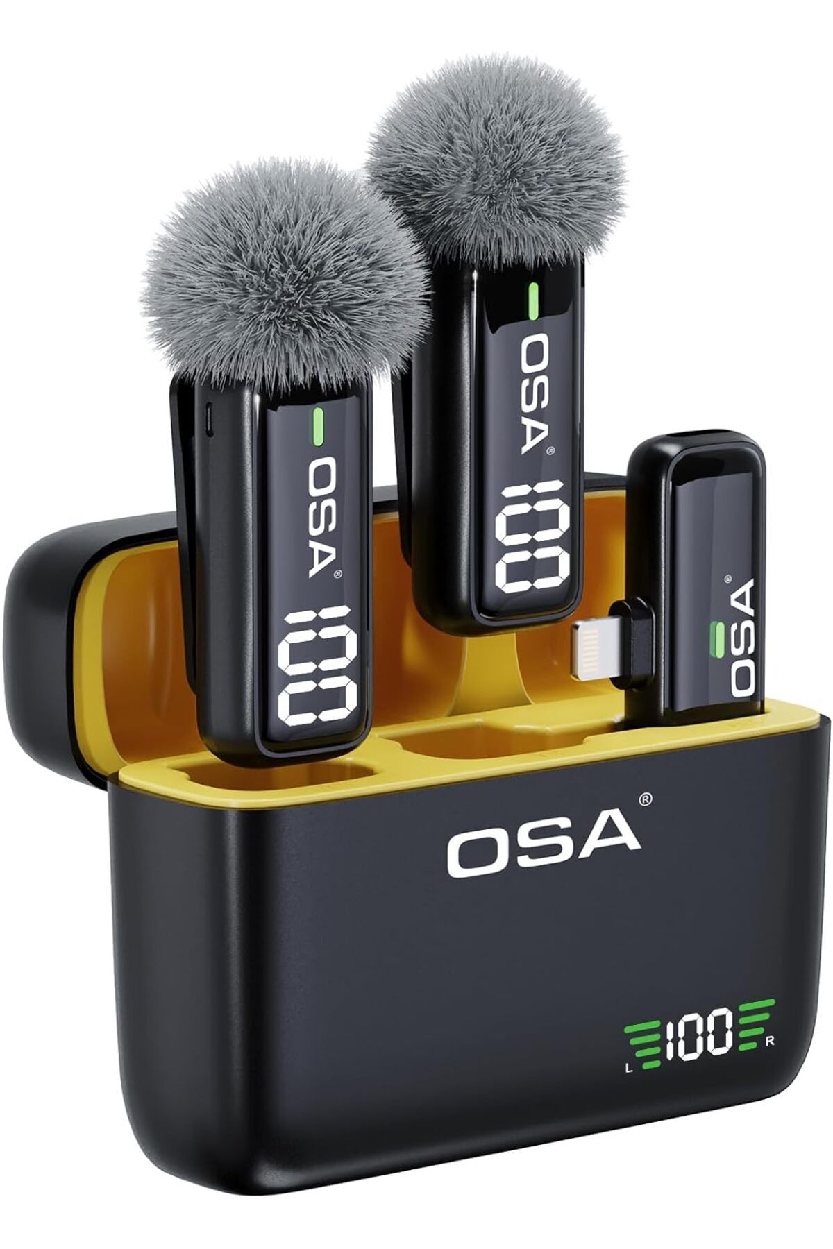 OSA Kablosuz Yaka Mikrofonu iPhone ve iPad Uyumlu Mini Mikrofon Cep Telefonu Mikrofonu