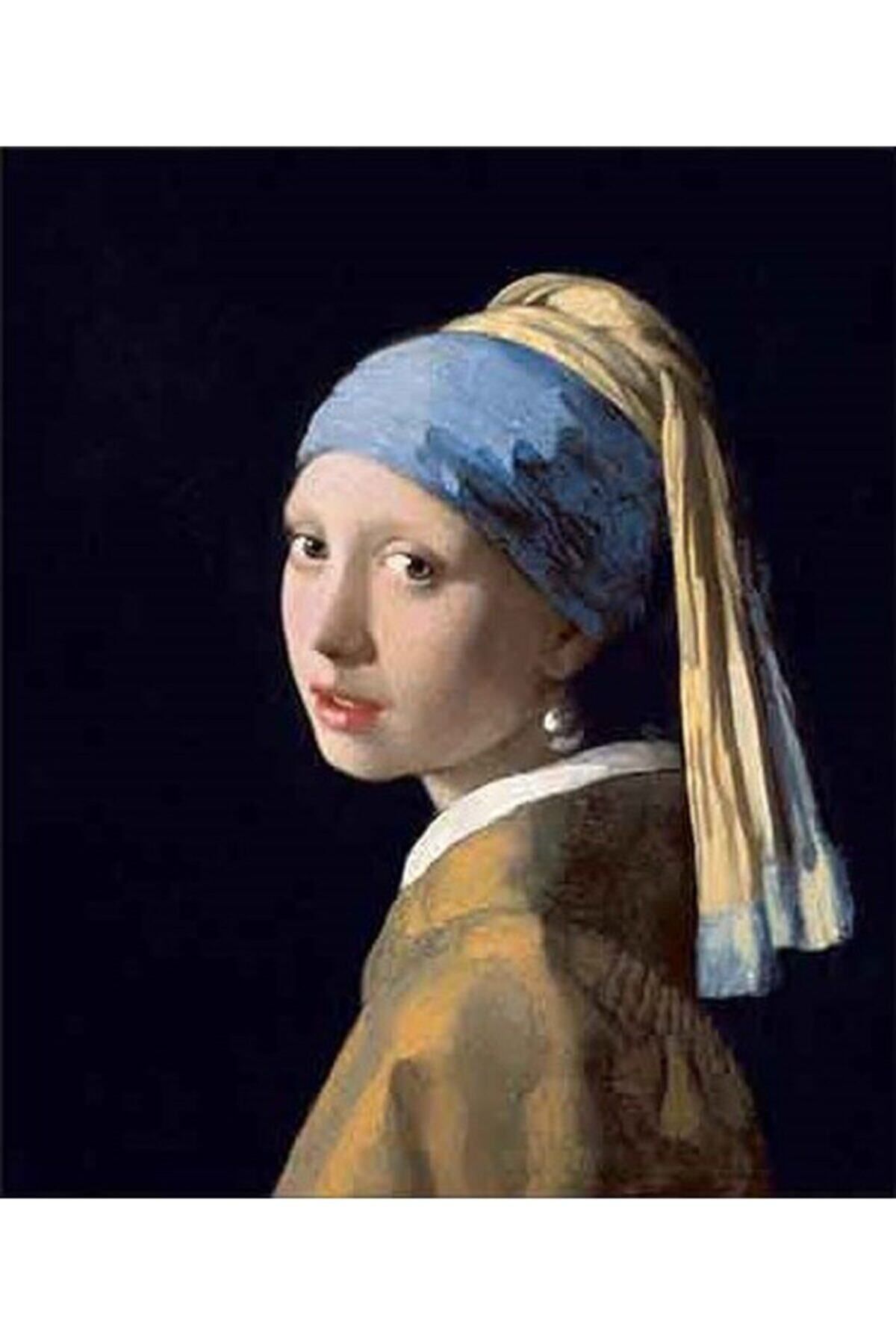 MOVAS Sanat Johannes Vermeer Inci Küpeli Kız | Elmas Mozaik Puzzle | 45x50 | E20203001m