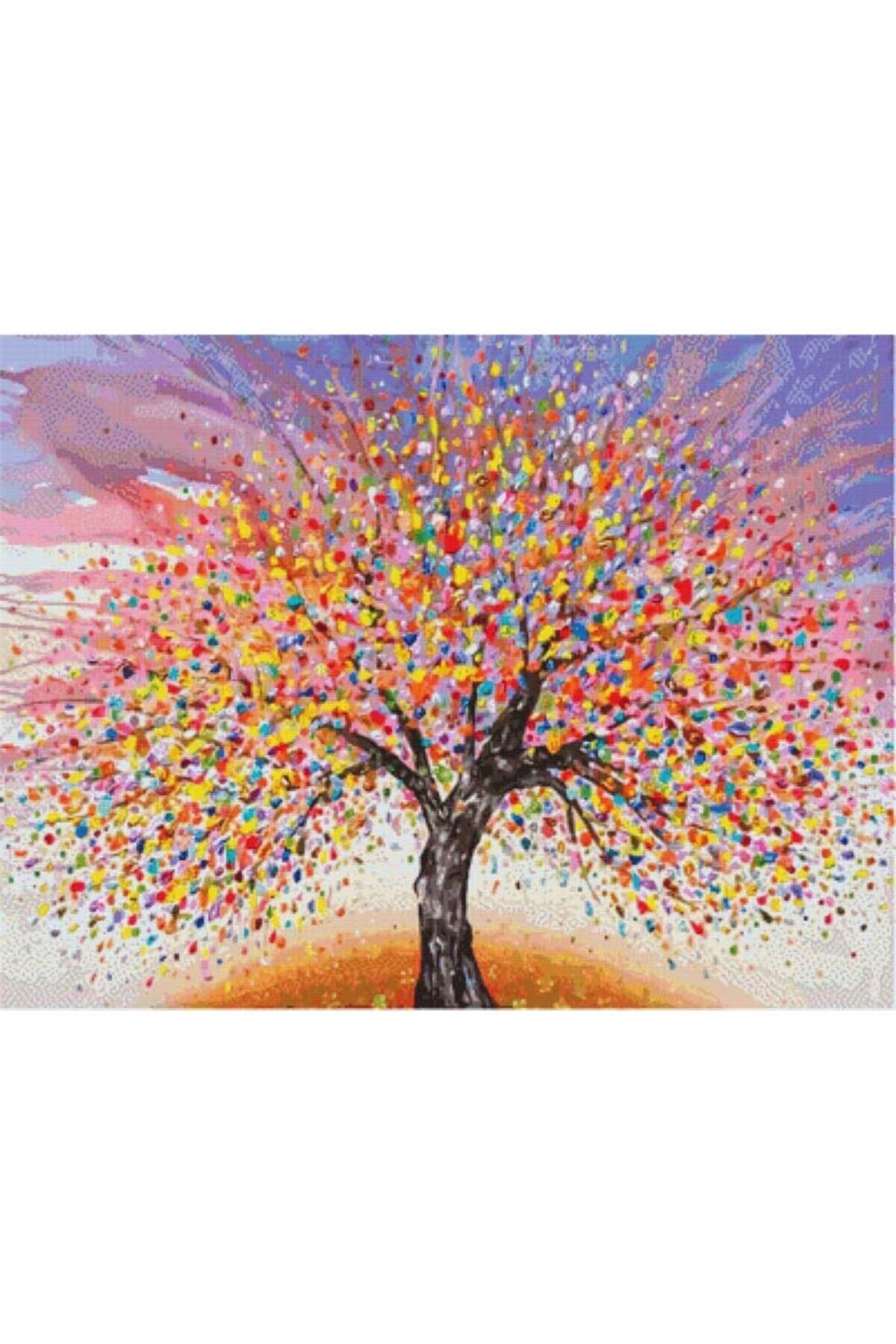 MOVAS Sanat Dilek Ağacı | Elmas Mozaik Tablo | Mozaik Puzzle | 50x40 | E20201835m