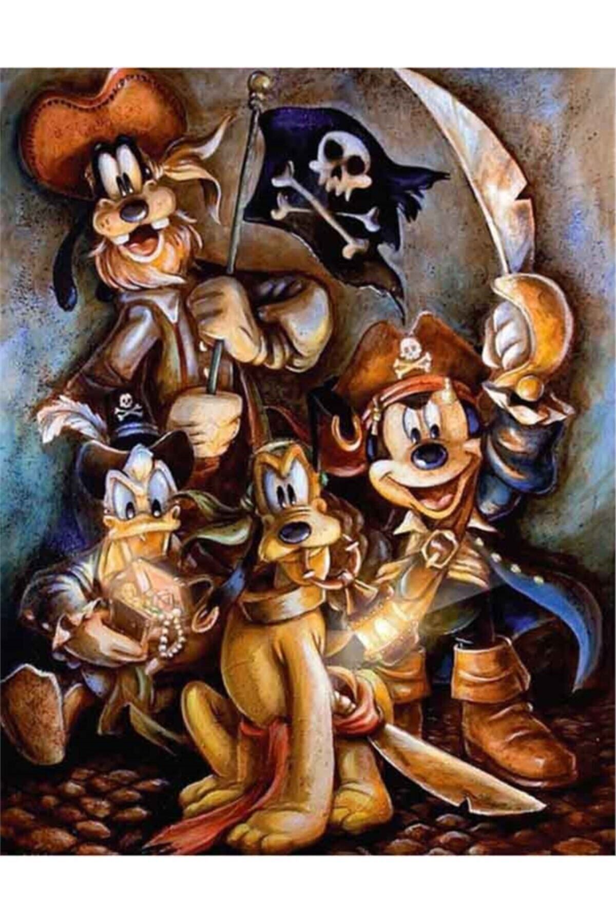 MOVAS Sanat Disney Karayip Korsanları | Elmas Mozaik Tablo | Mozaik Puzzle | 40x60 | E20202582m