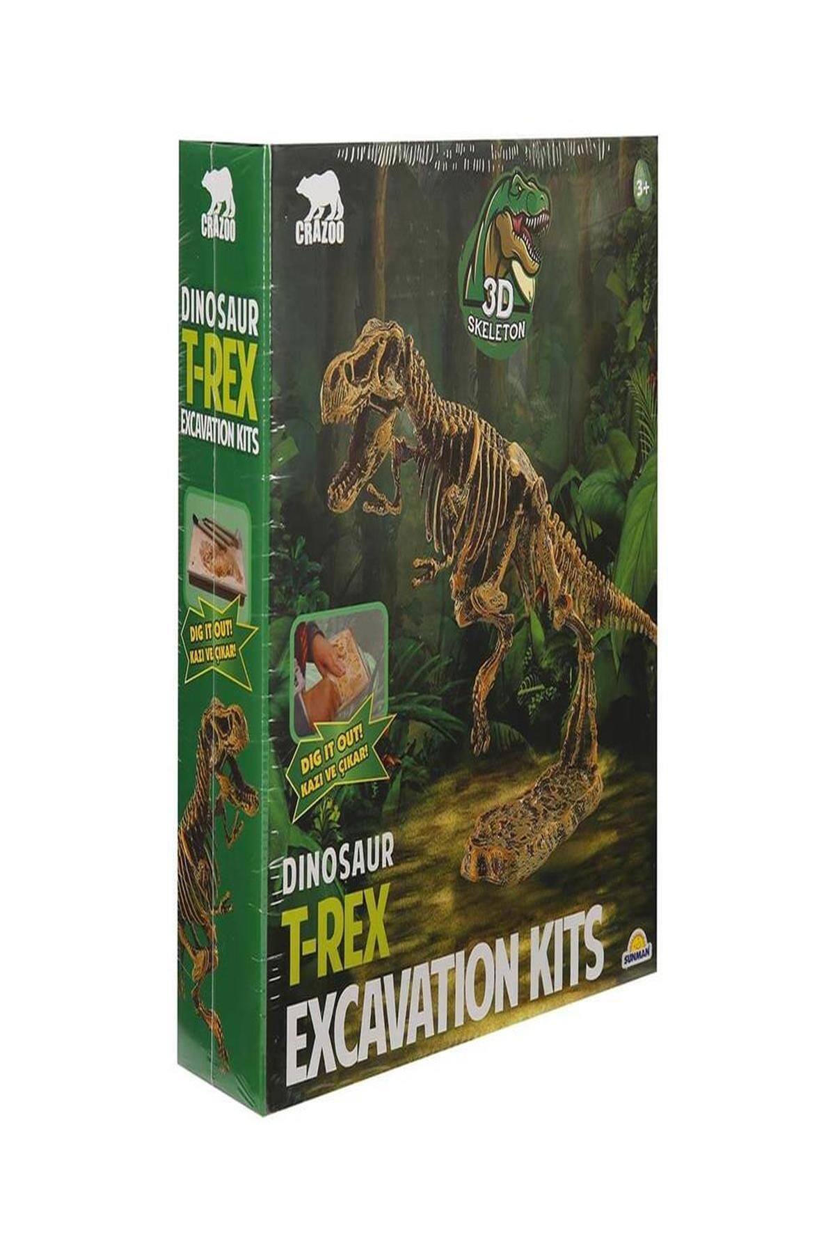 Sunman Crazoo 3D Fosil Kazı Seti: Dinozor T-Rex