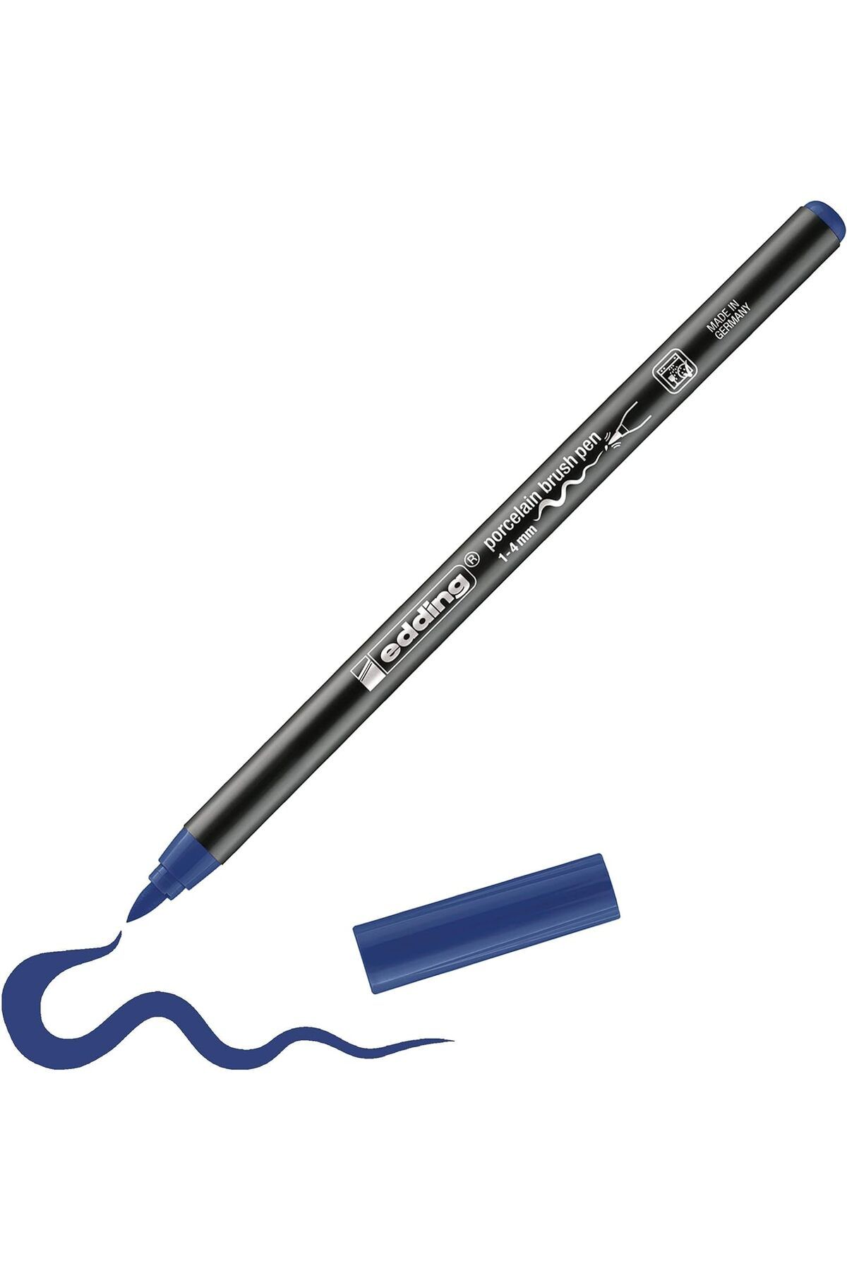 Edding 4200 Fırça Uçlu Porselen Kalemi 1-4mm – Çelik Mavisi